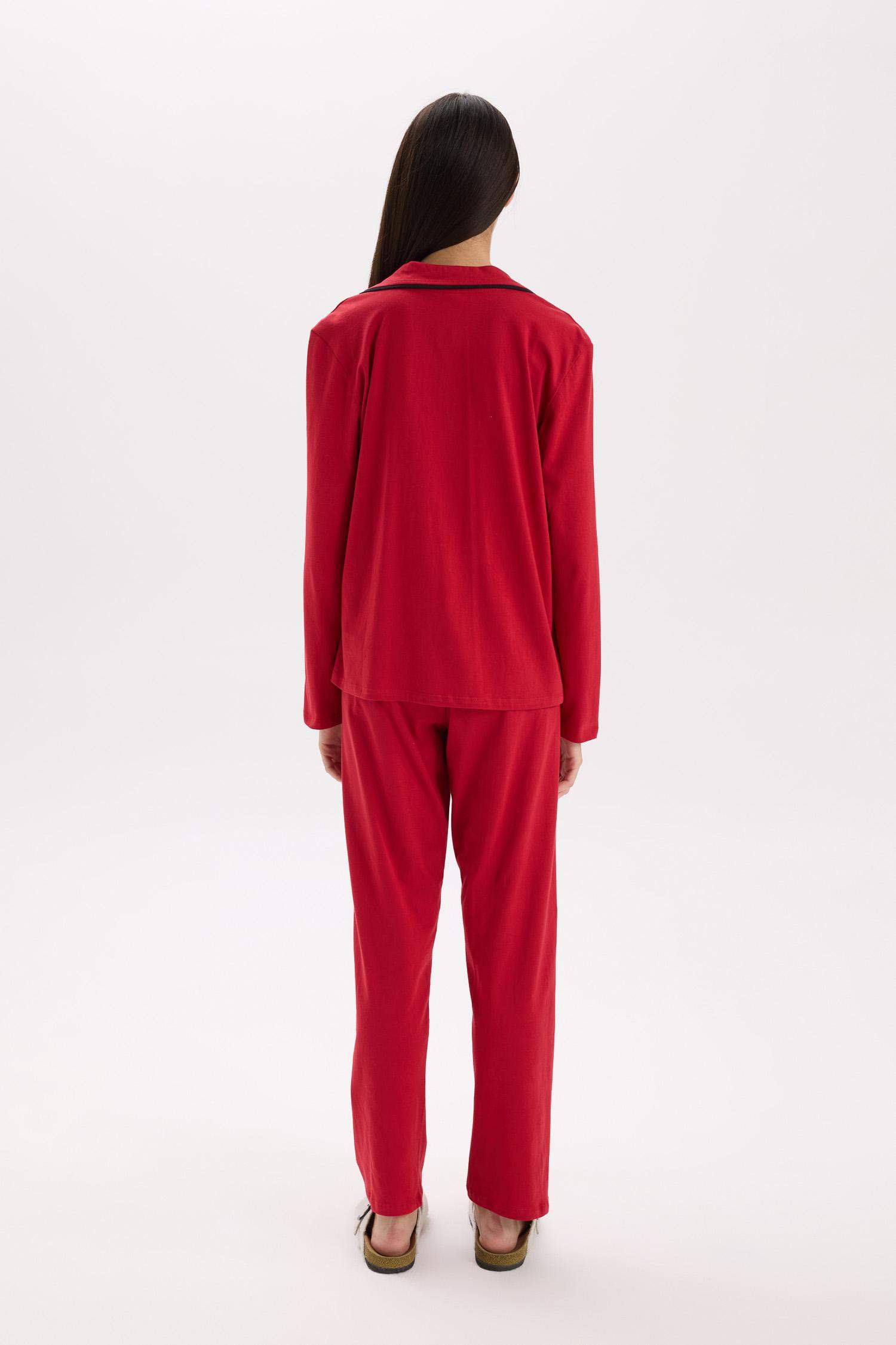 Pijama Takımı Regular Fit Uzun Kollu Üst Uzun Alt-Fall in Love