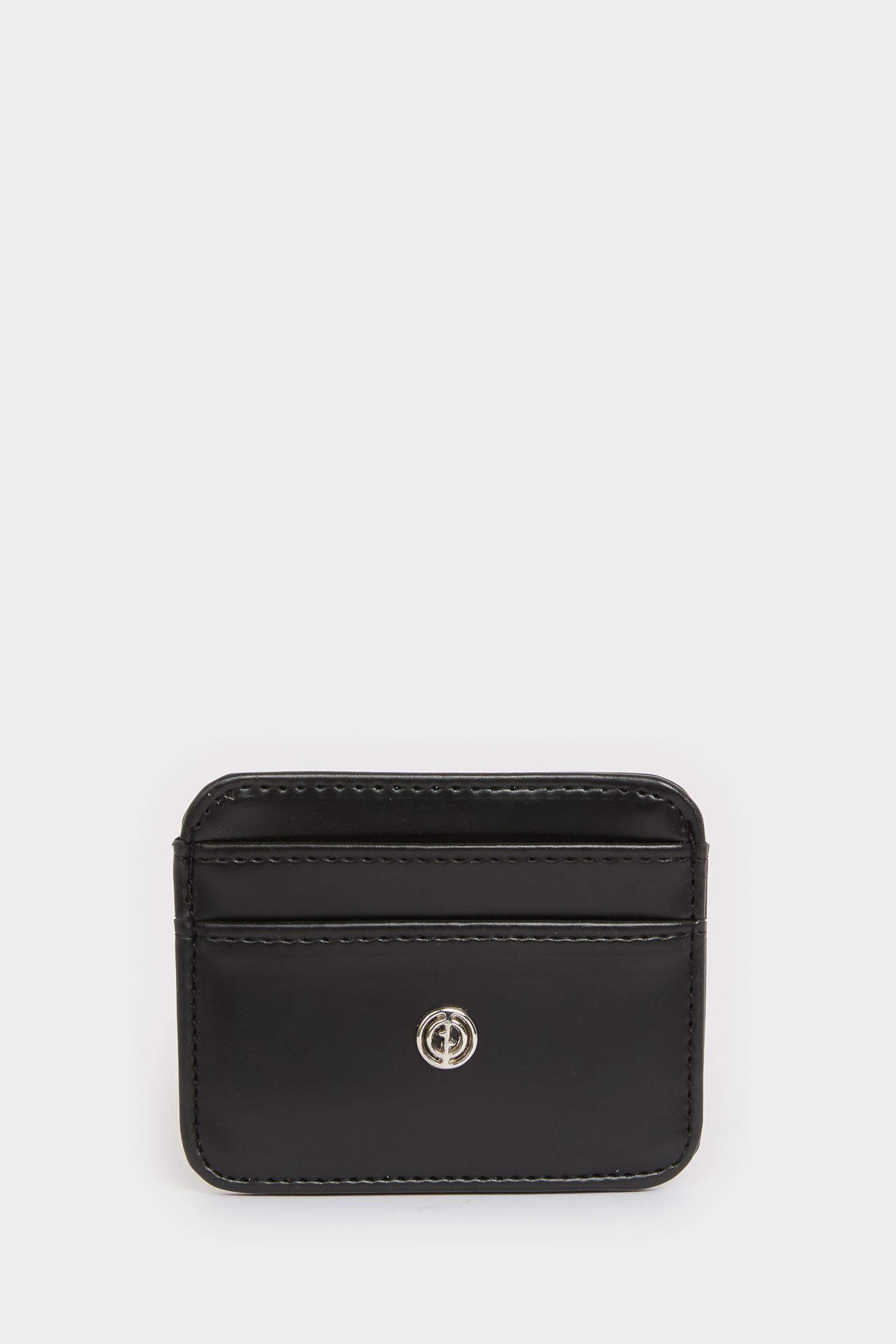 Woman Faux Leather Business Card Wallet