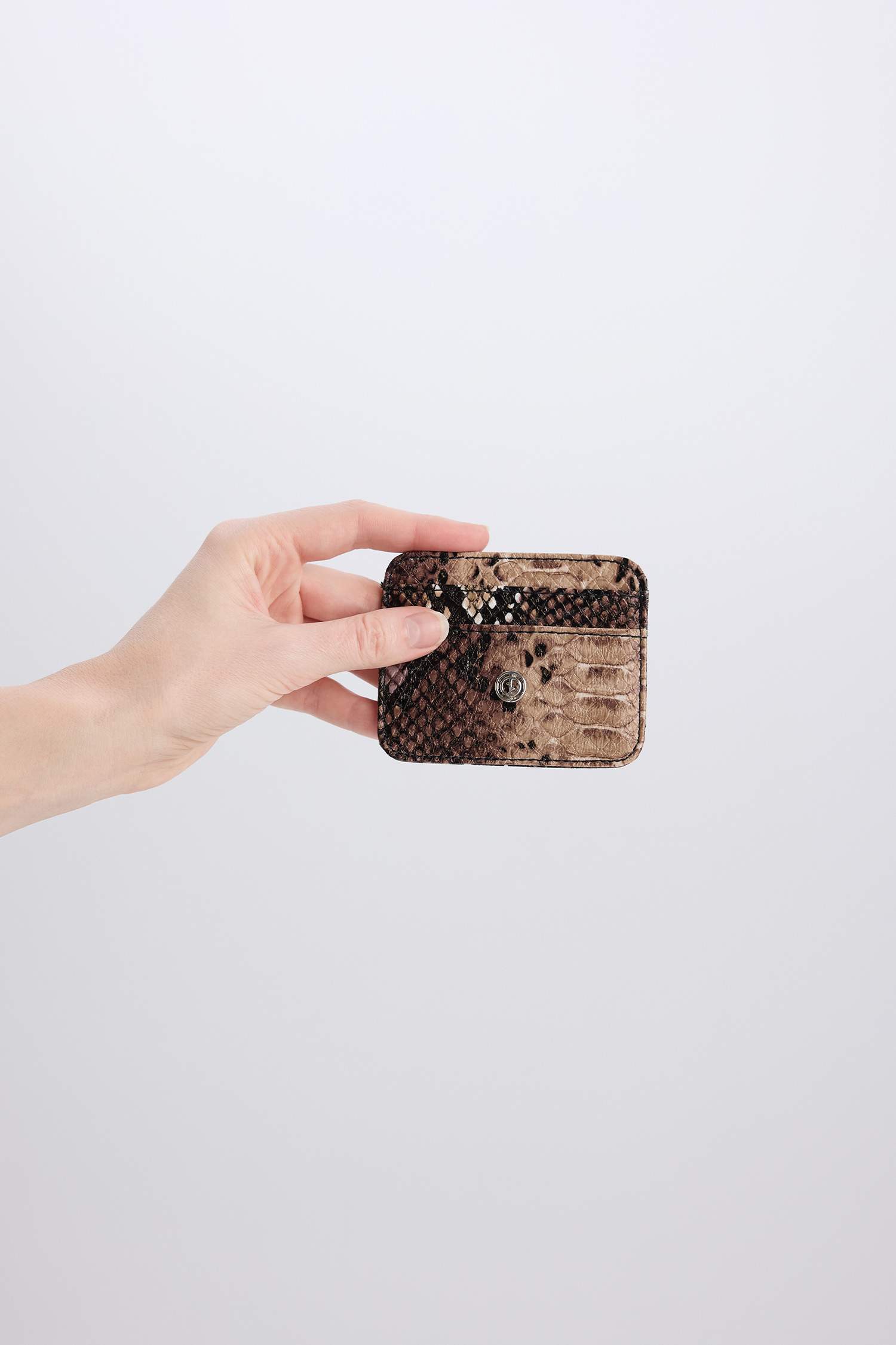 Kadın Yılan Derisi Desenli Suni Deri Kartlık