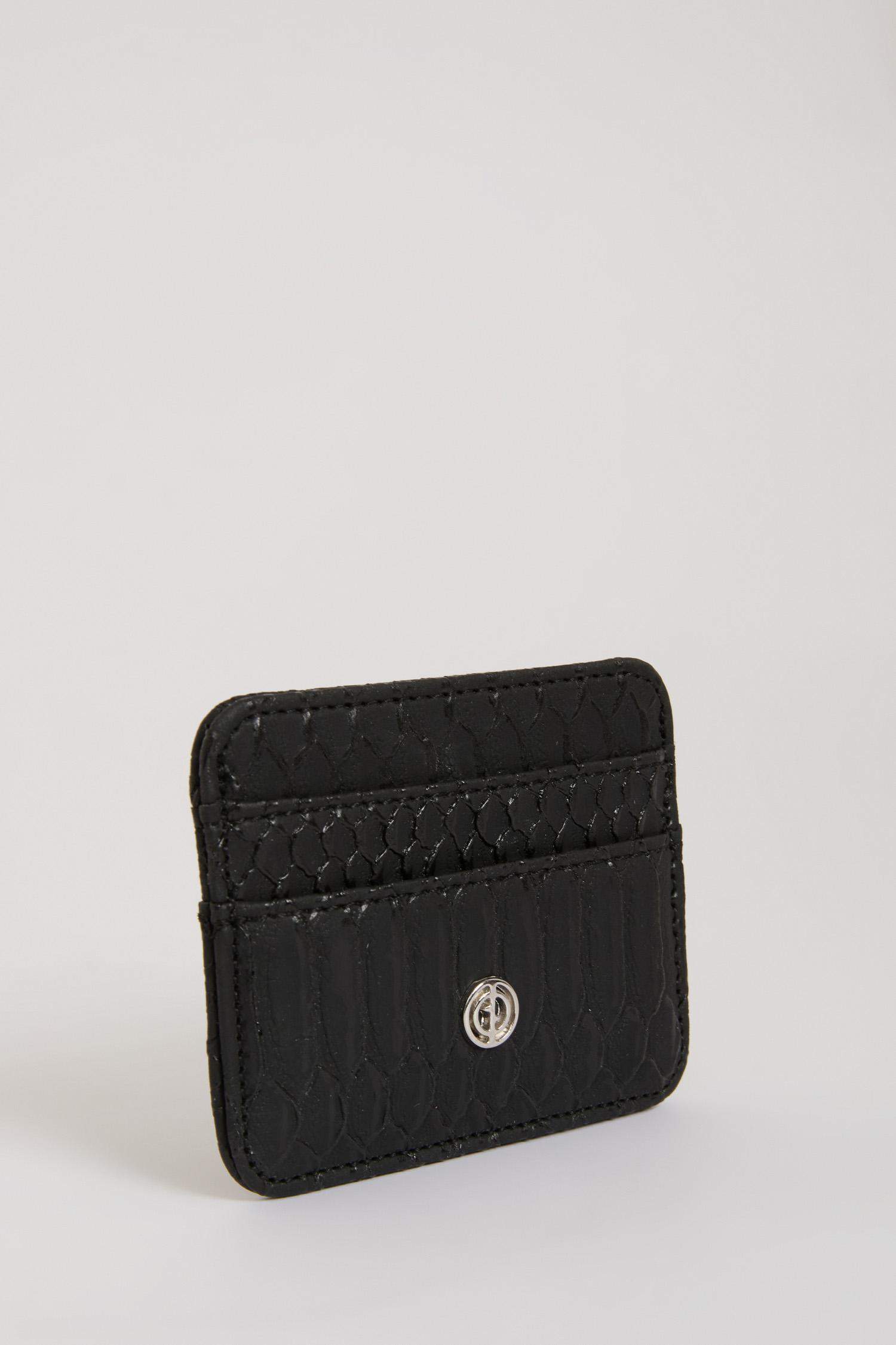 Woman Animal Faux Leather Business Card Wallet