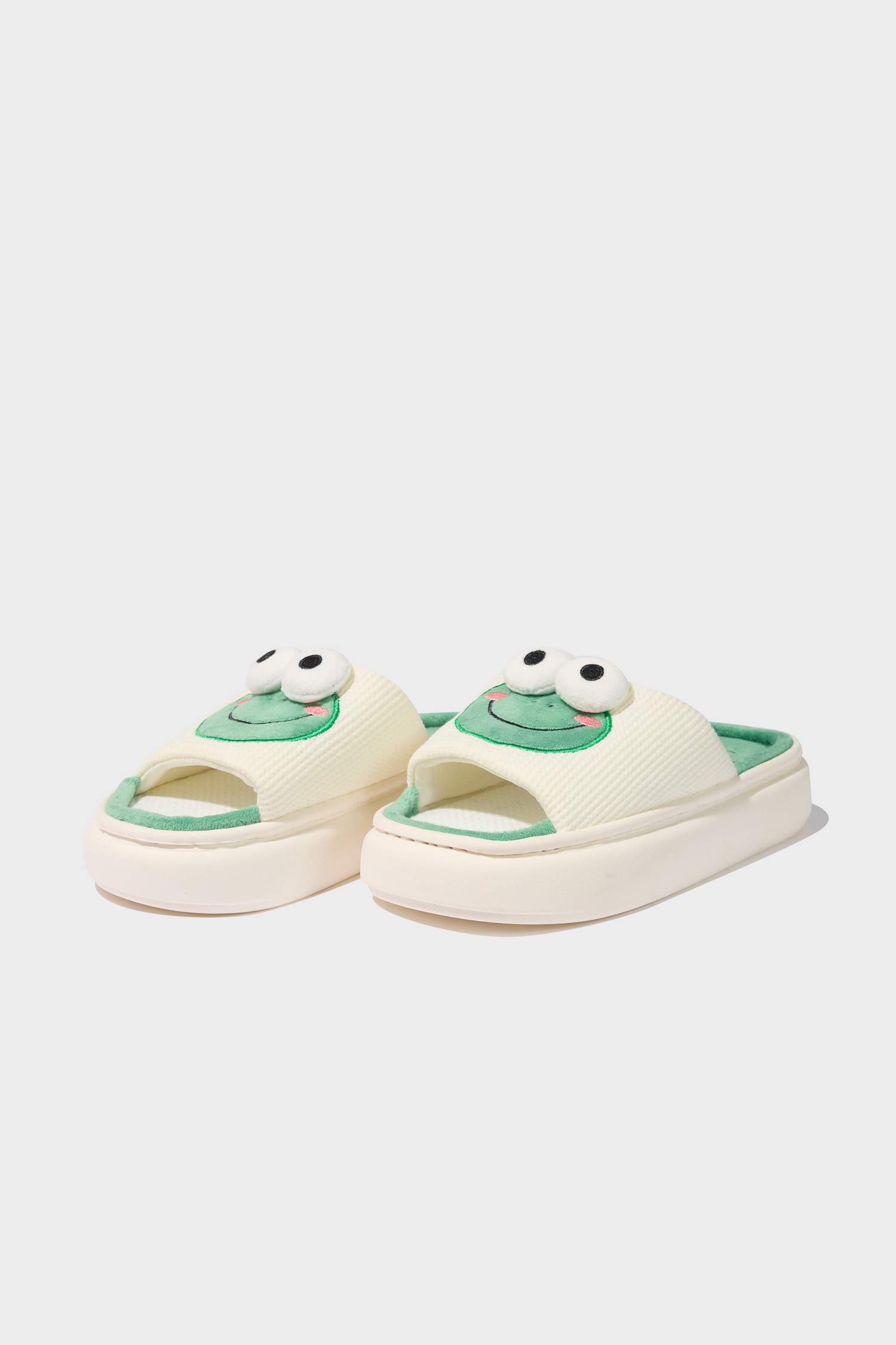 Kadın Hayvan Figürlü Düz Taban Ev Terliği