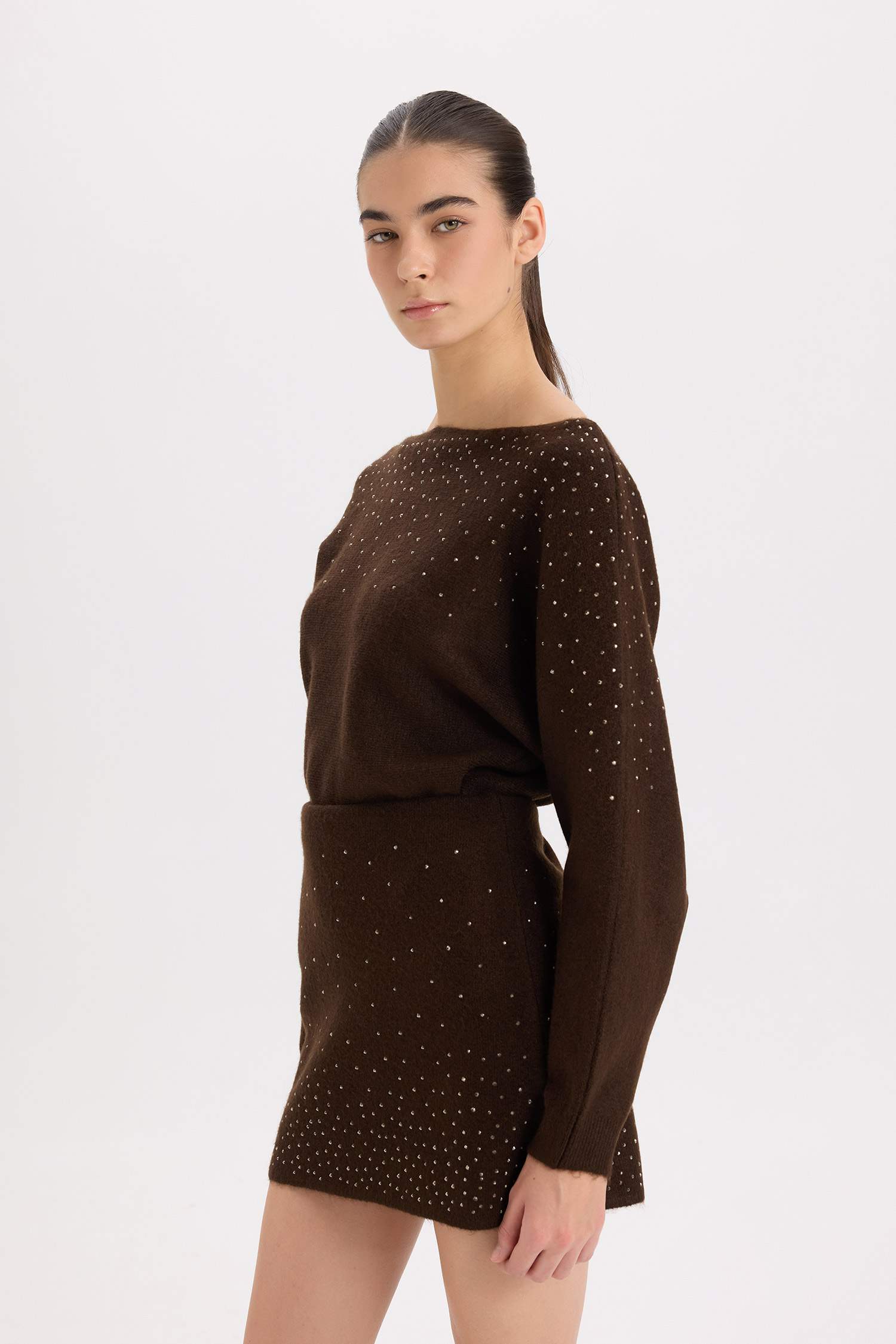 بلوز تريكو بيزك سادة قصة عادية