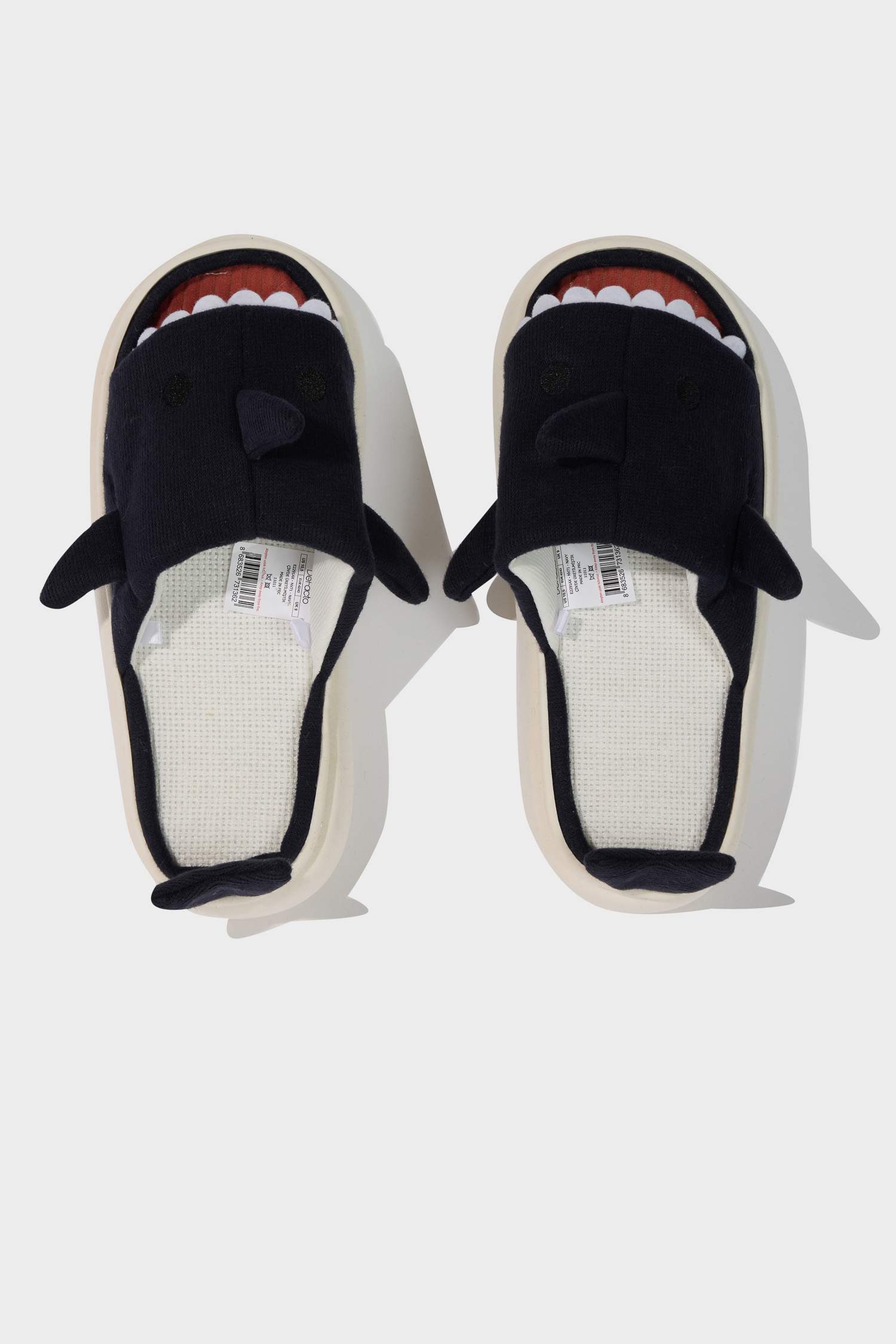 Erkek Köpek Balığı Temalı Düz Taban Ev Terliği