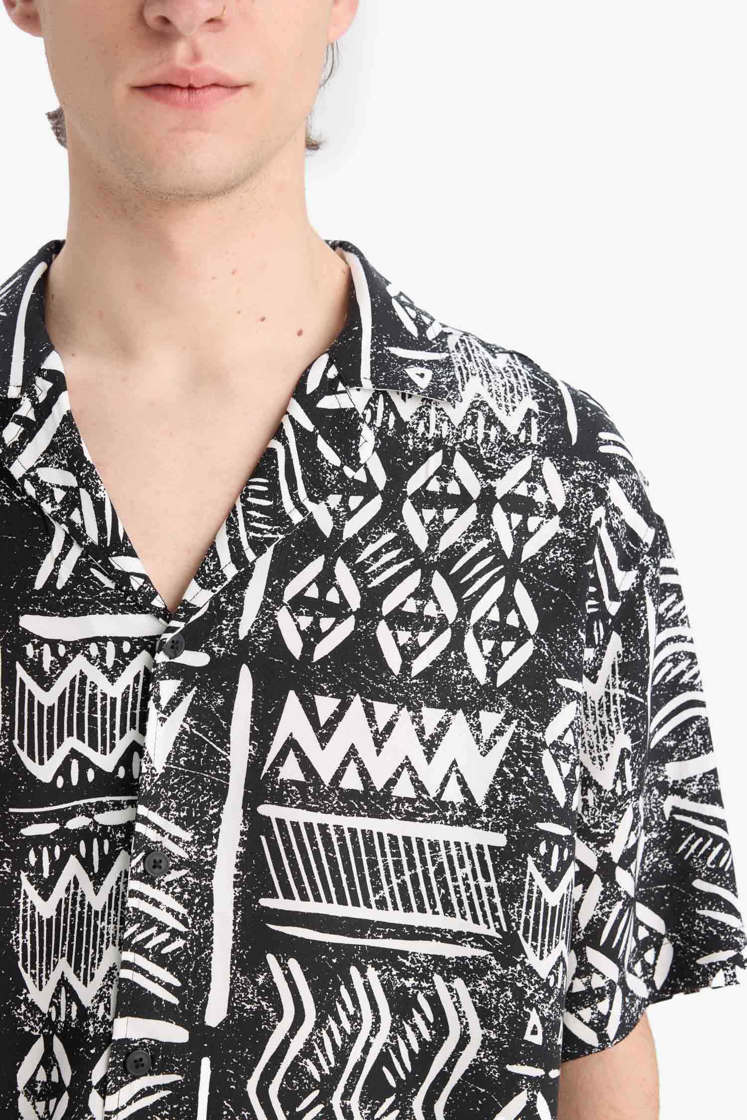 قميص صيفي نص ردن قصة عادية بياخة عالية