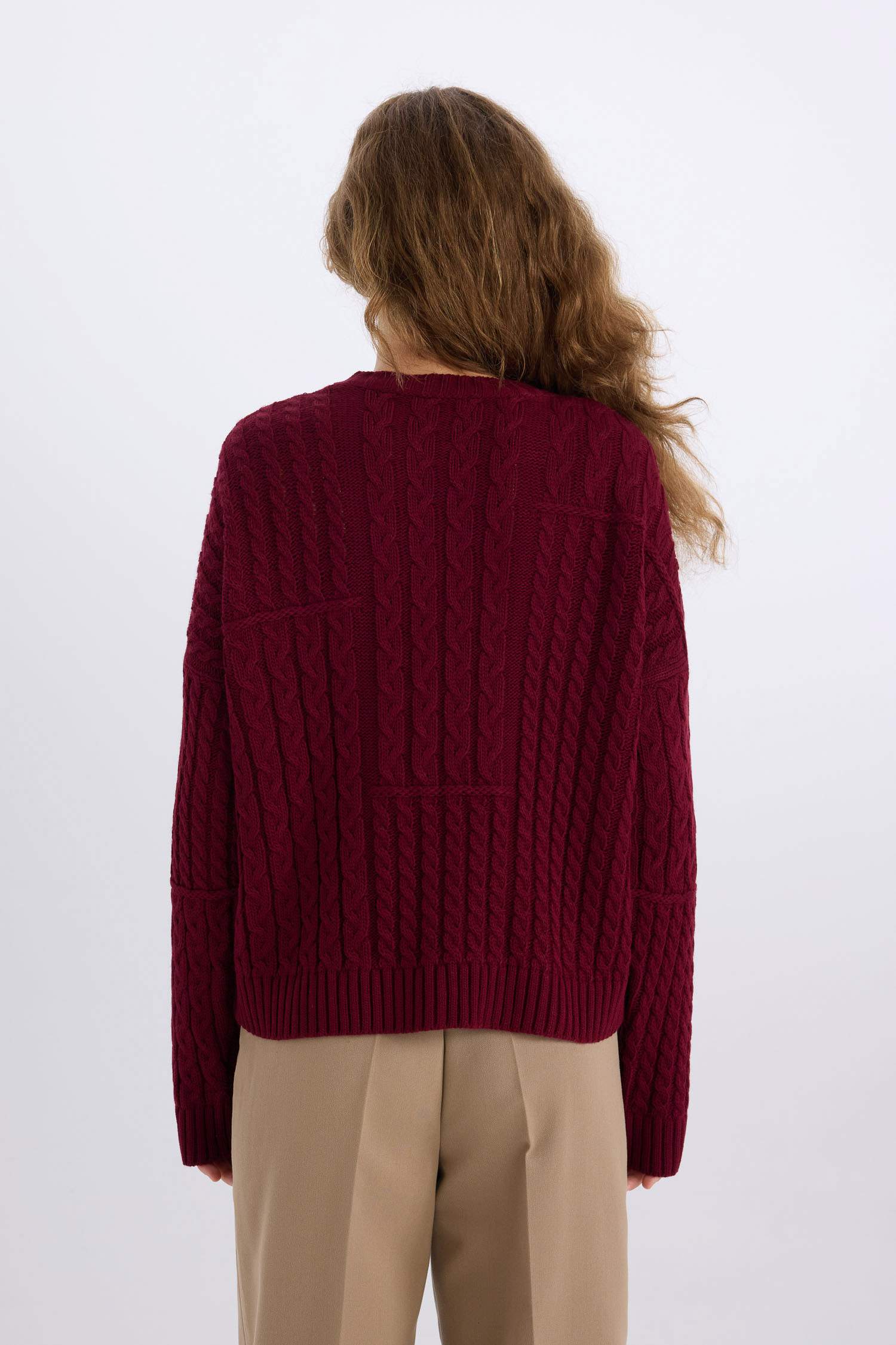 Coool Oversize Geniş Kalıp Bisiklet Yaka Triko Kazak