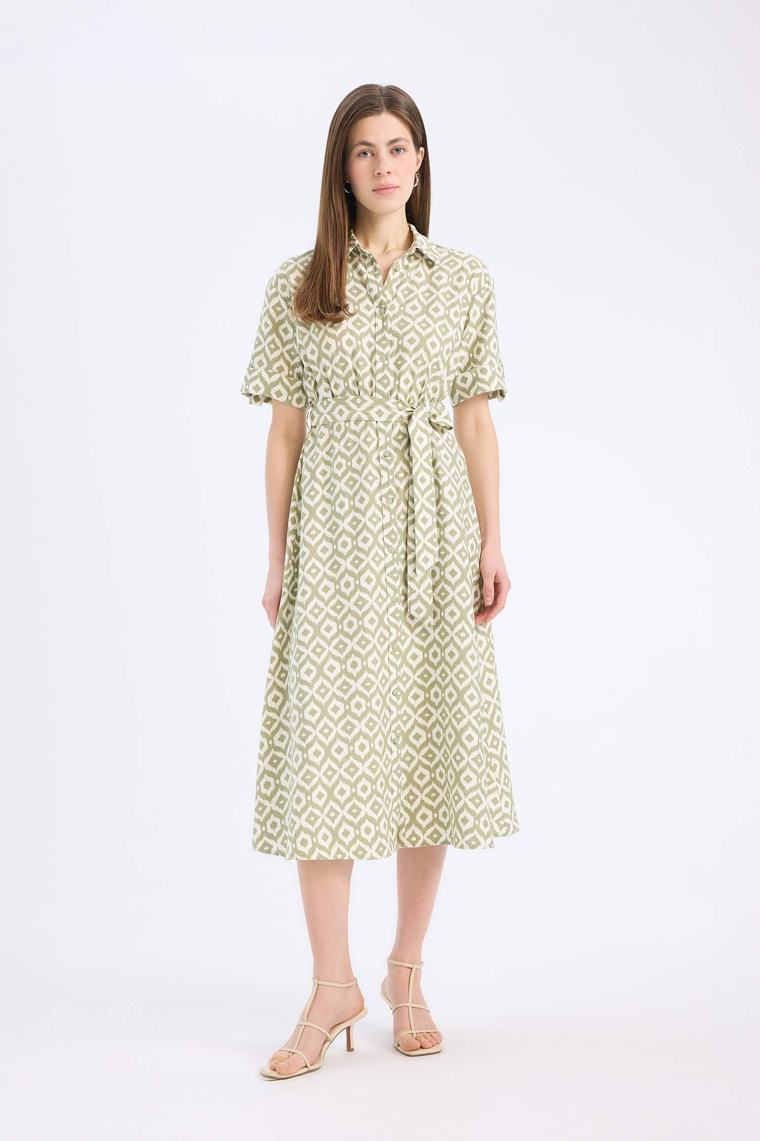 гүлді жейде мойыны қысқа жеңді Ұзын жеңді тоқылған көйлек