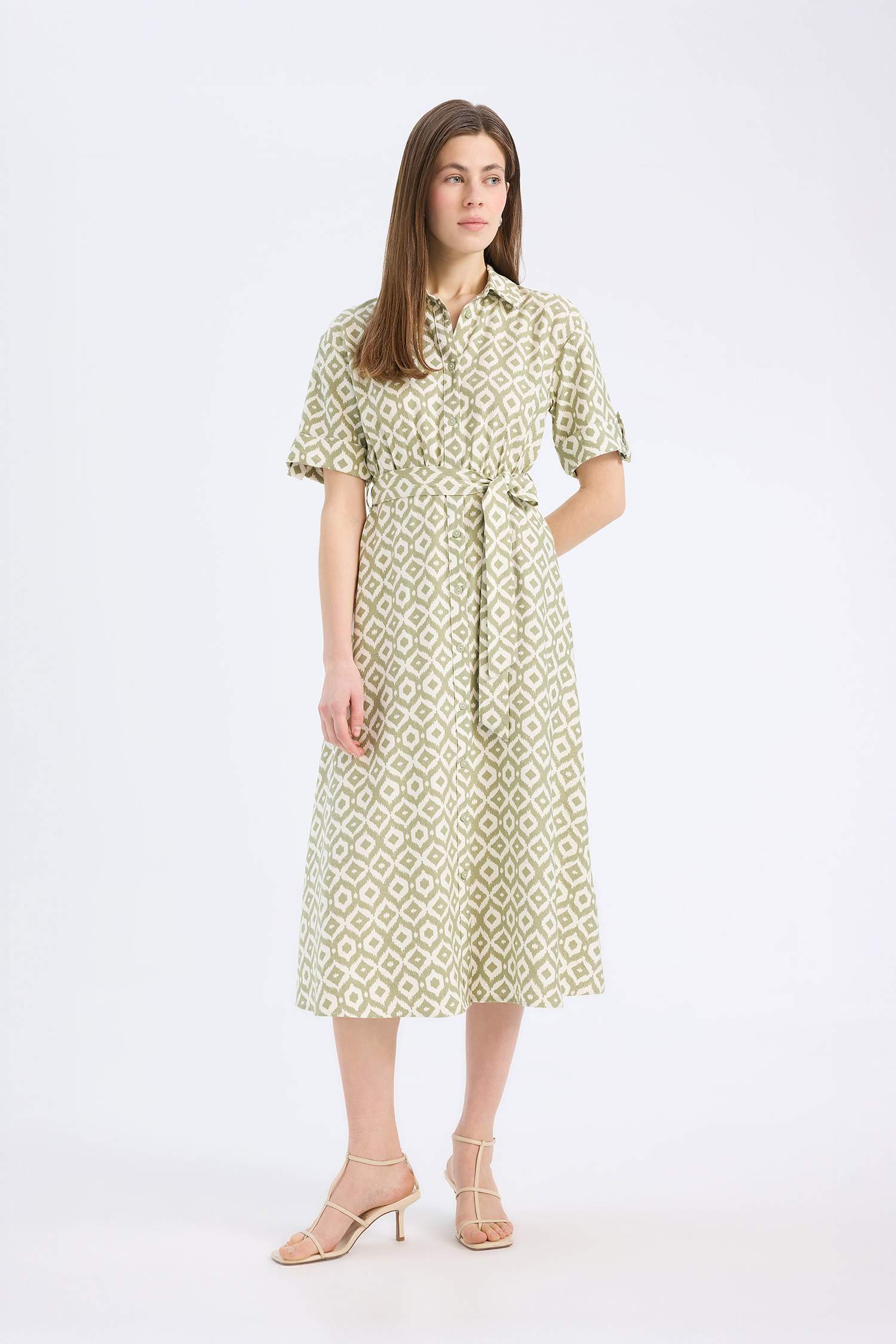 гүлді жейде мойыны қысқа жеңді Ұзын жеңді тоқылған көйлек