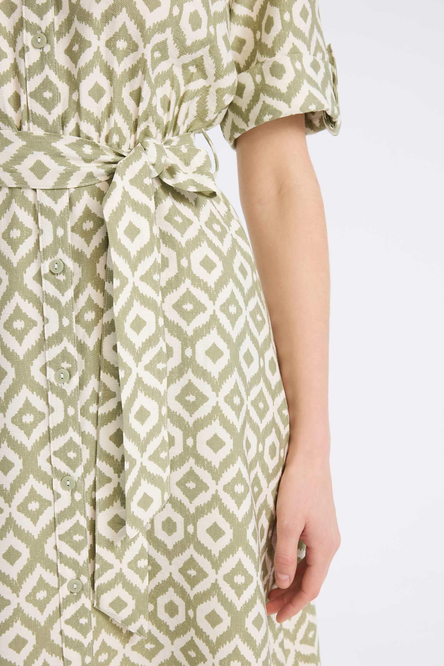 гүлді жейде мойыны қысқа жеңді Ұзын жеңді тоқылған көйлек