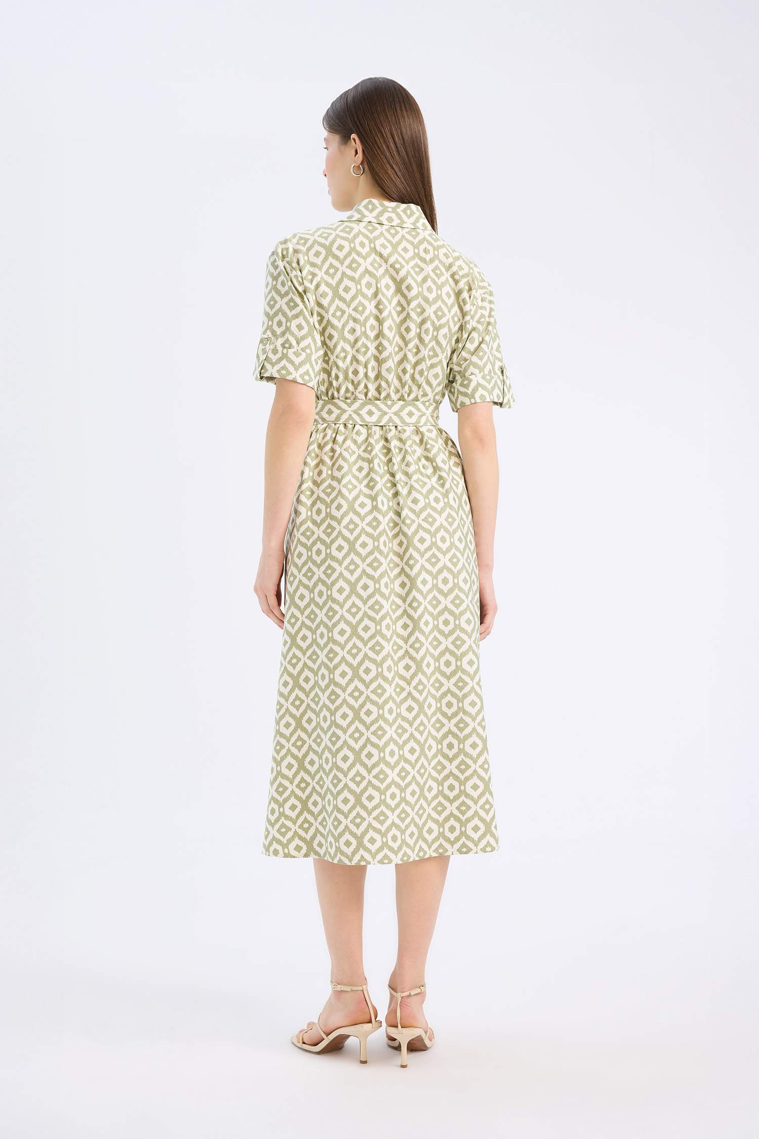 гүлді жейде мойыны қысқа жеңді Ұзын жеңді тоқылған көйлек