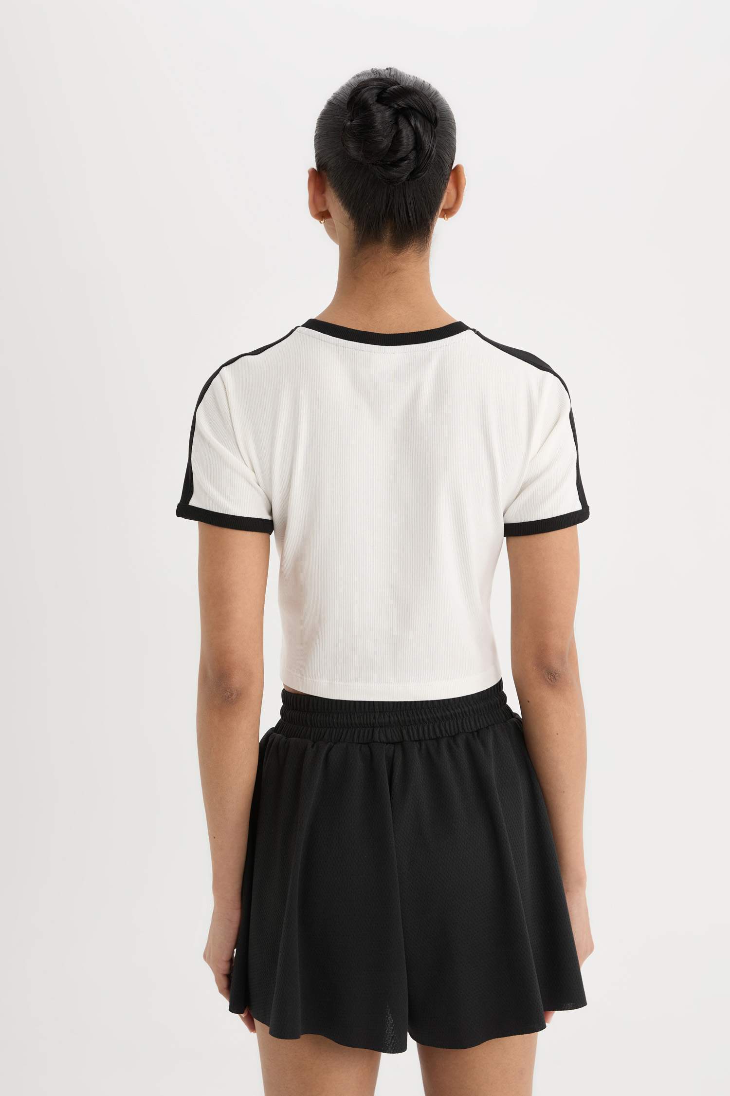 DeFactoFit Slim Fit Crew Neck Printed Sports T-Shirt