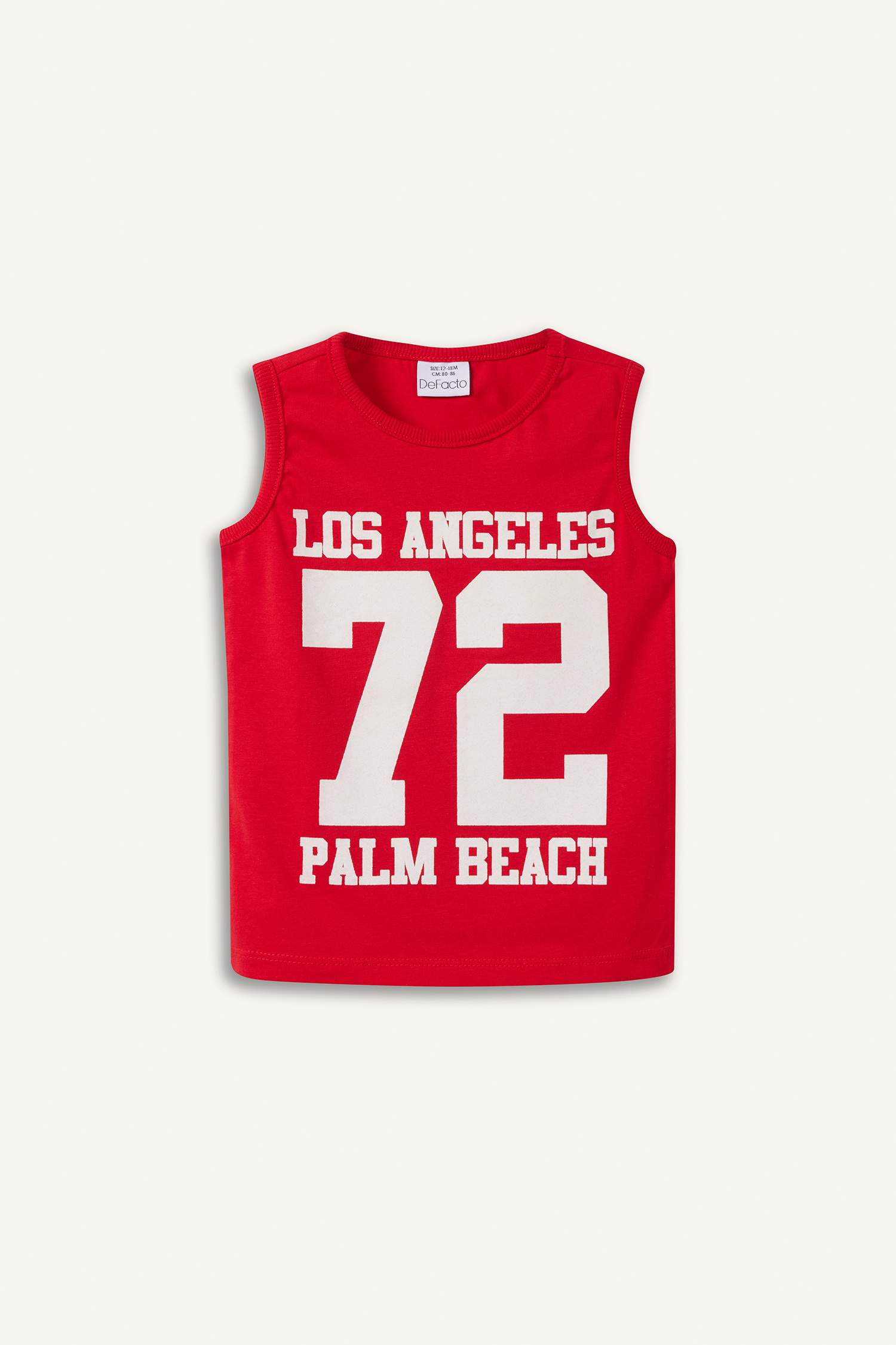 تيشيرت بيبي ولادي بطبعة شعار قصة عادية بدون ردن