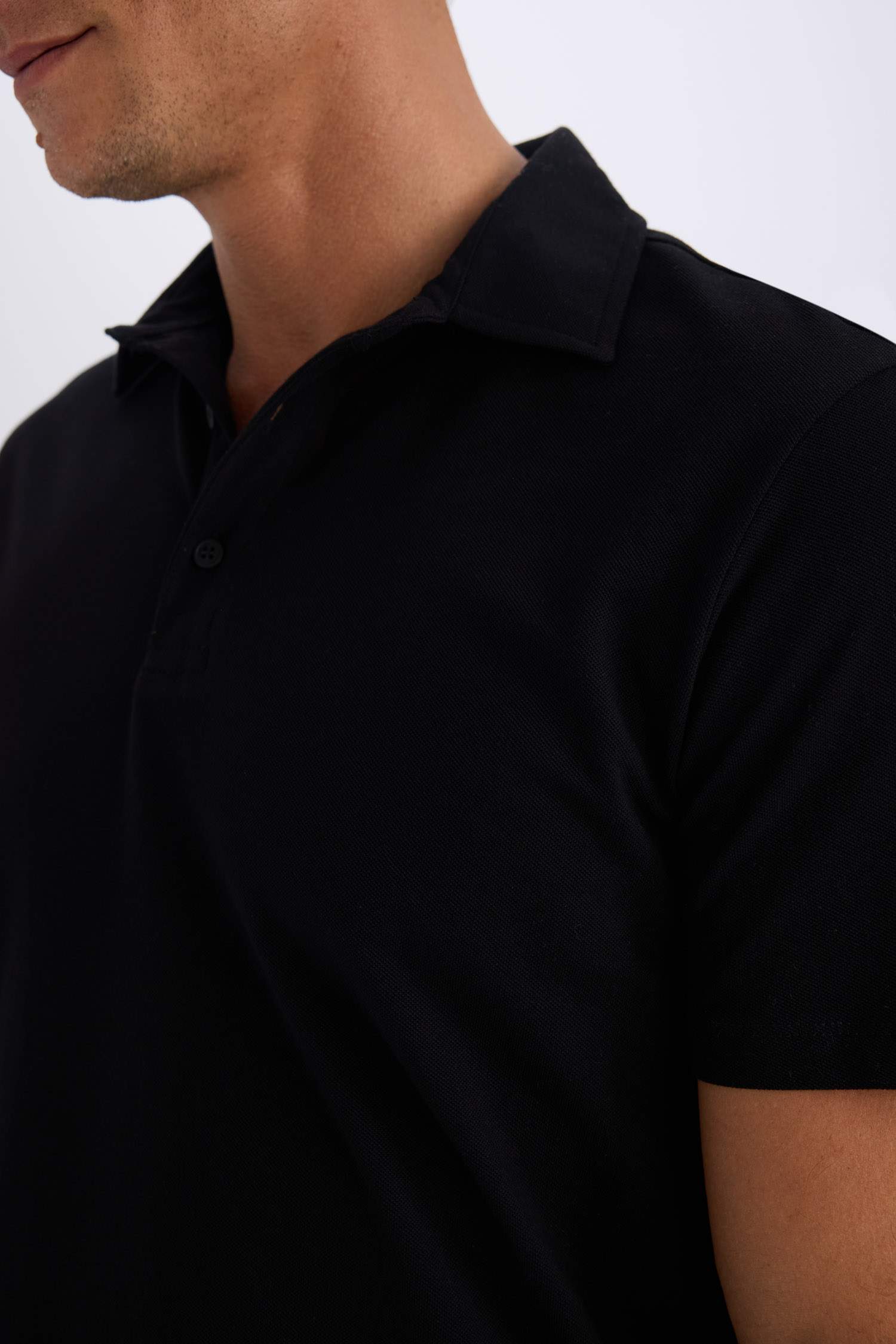 Regular Fit Cotton Short Sleeve Basic Polo T-Shirt