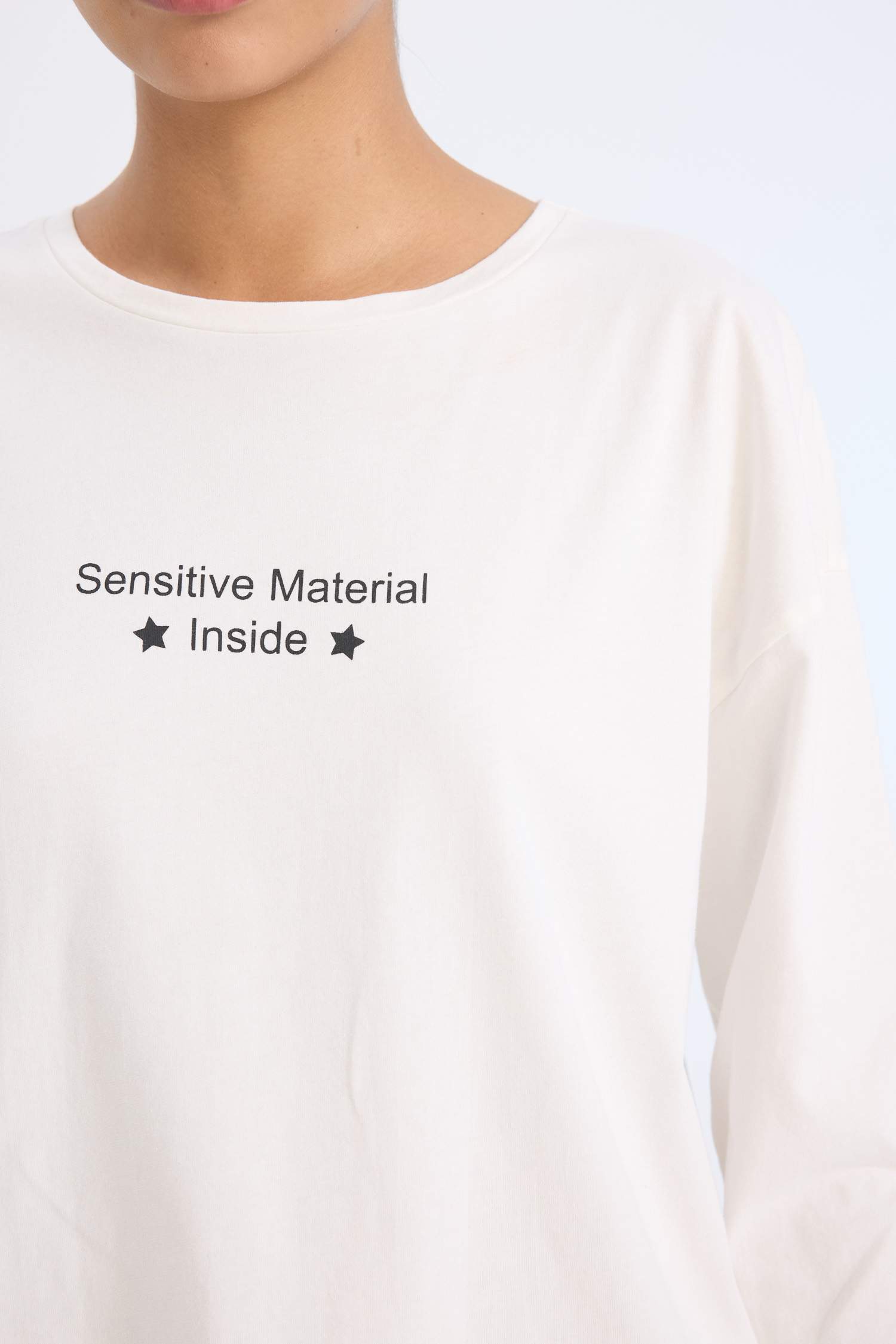 Pijama Takımı Regular Fit Uzun Kollu Baskılı Üst Leopar Desenli Uzun Alt