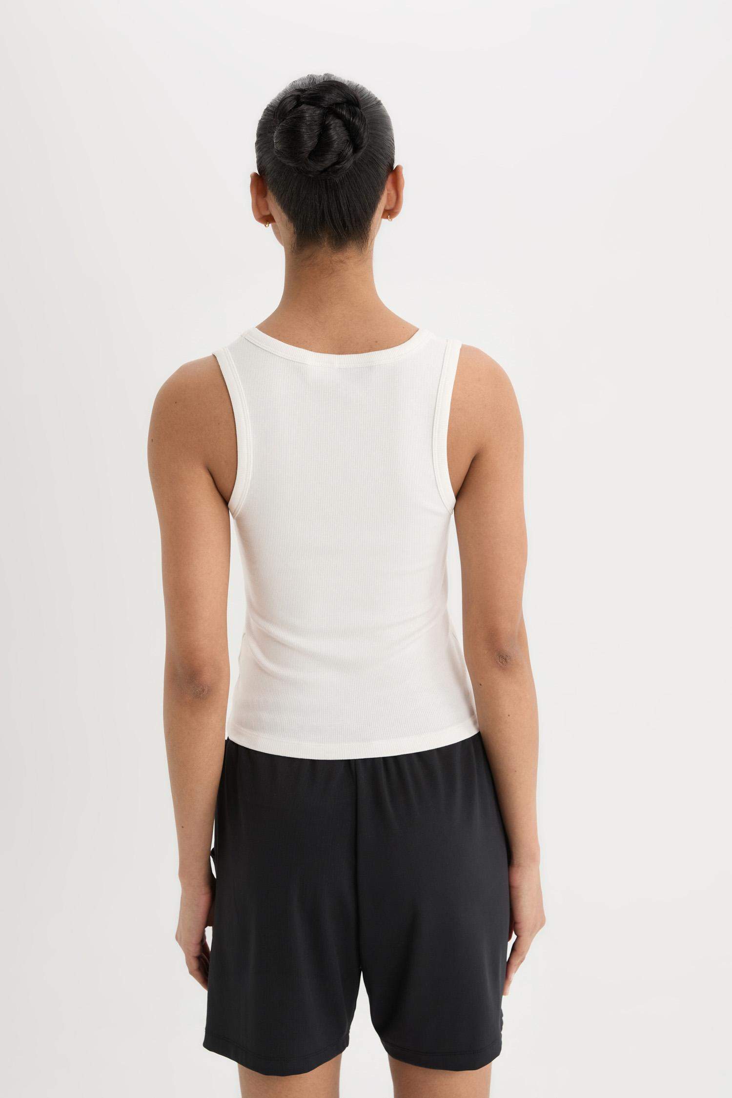 DeFactoFit NBA Brooklyn Nets Slim Fit Ribbed Sports Tank Top