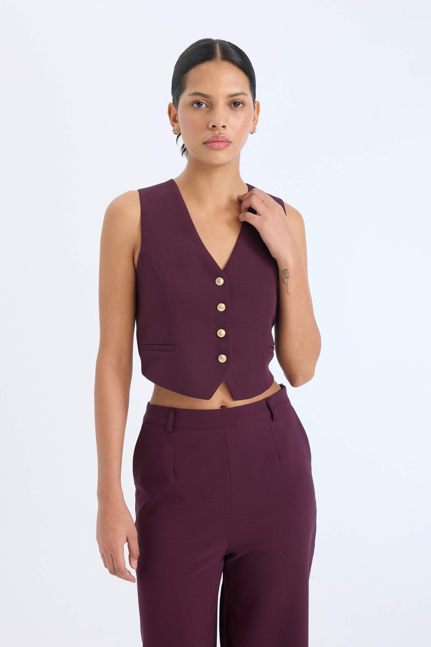 Regular Fit V Yaka Blazer Yelek