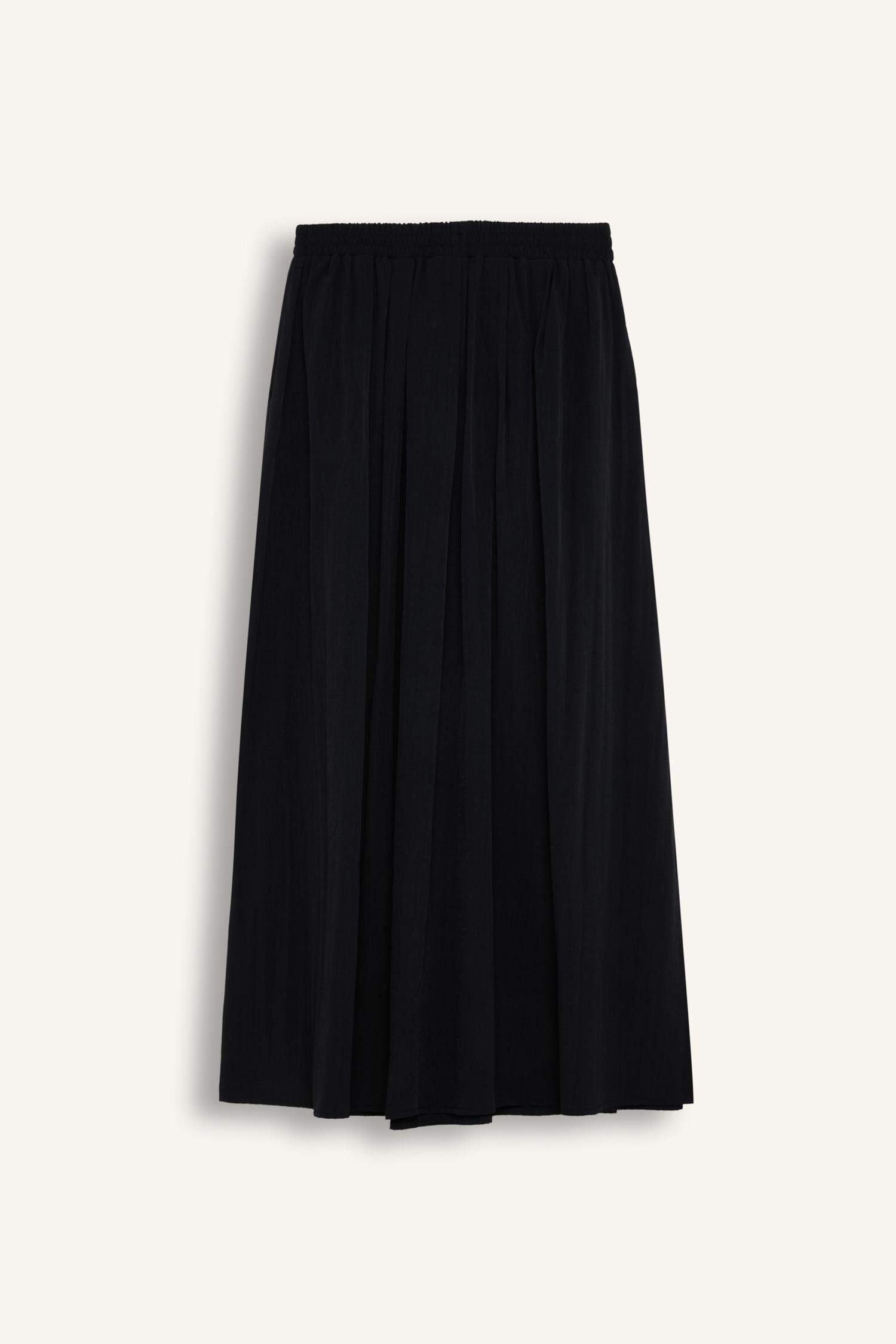 A Cut Normal Waist Maxi Skirt