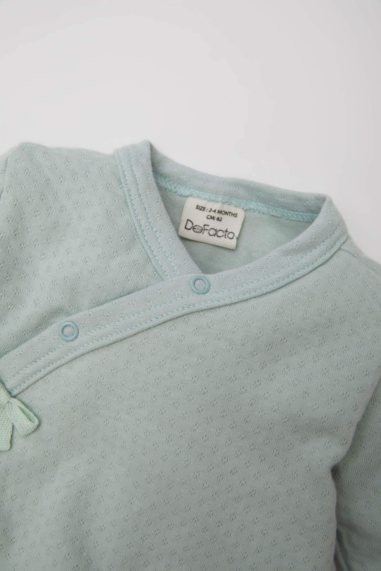 Kız Bebek Yenidoğan Çıtçıtlı Uzun Kollu Tulum