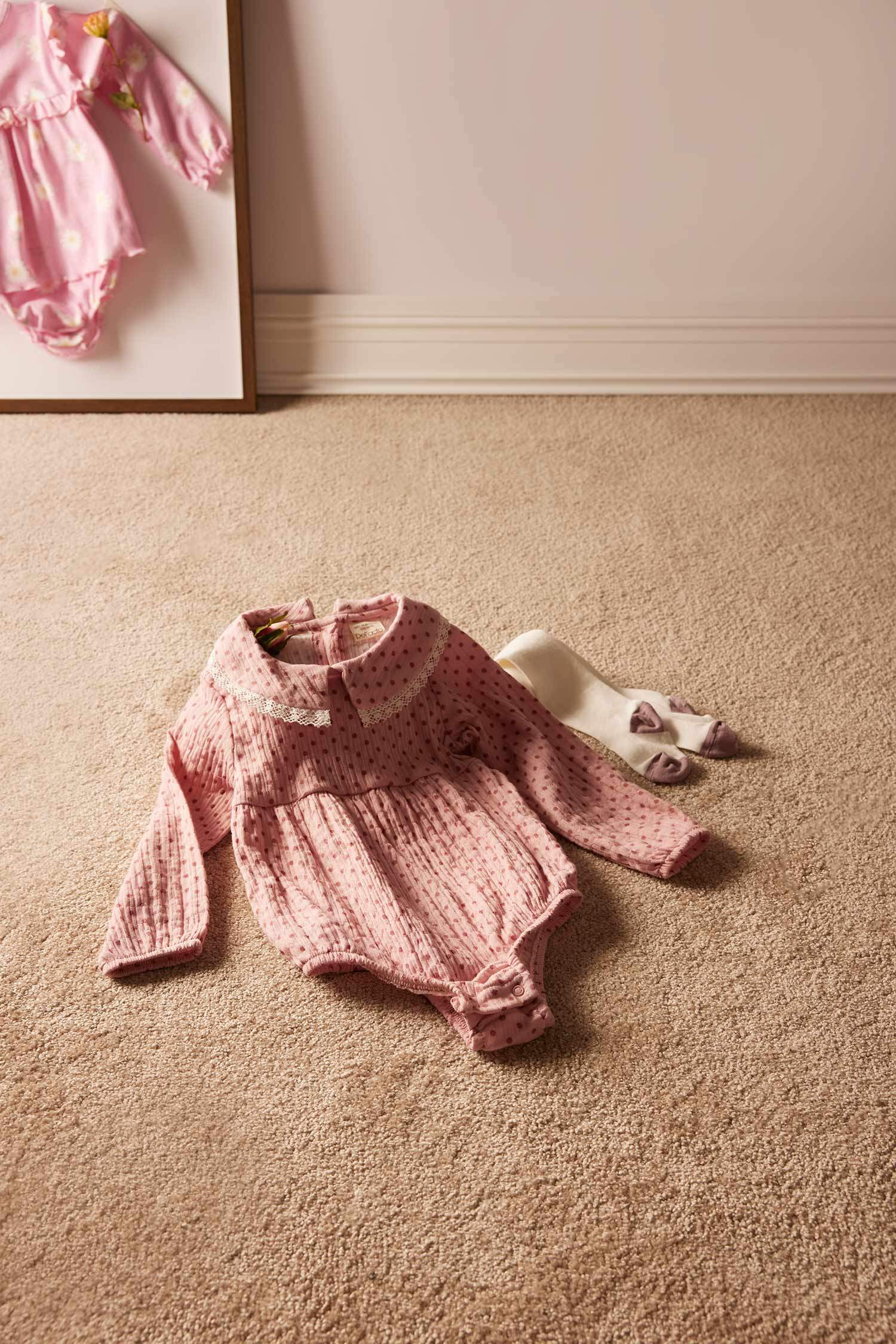 Baby Girl Newborn Muslin Wide Neck Jumpsuit Leggings 2 Piece Set