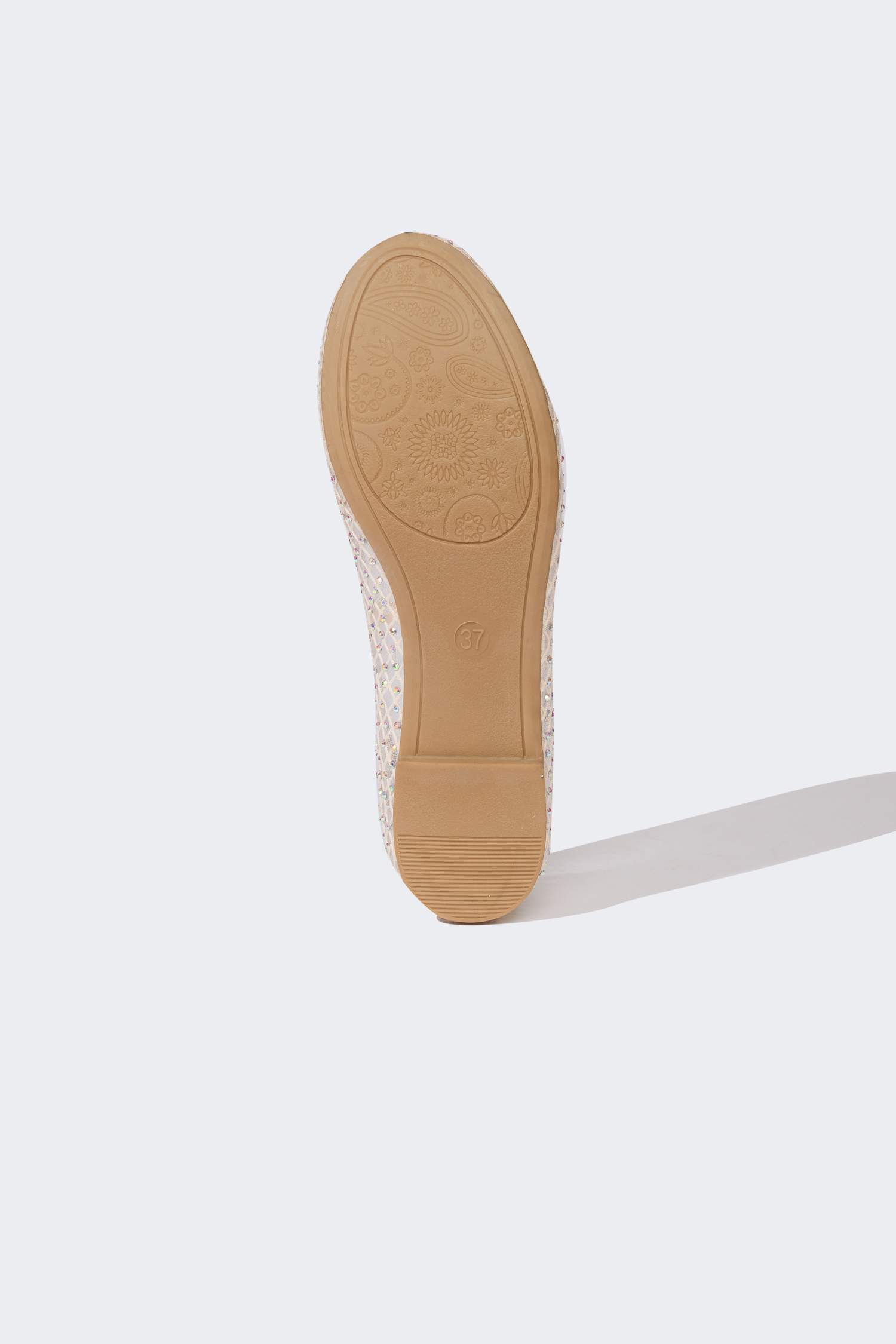 Woman Stoned Ballerina Flat Shoes