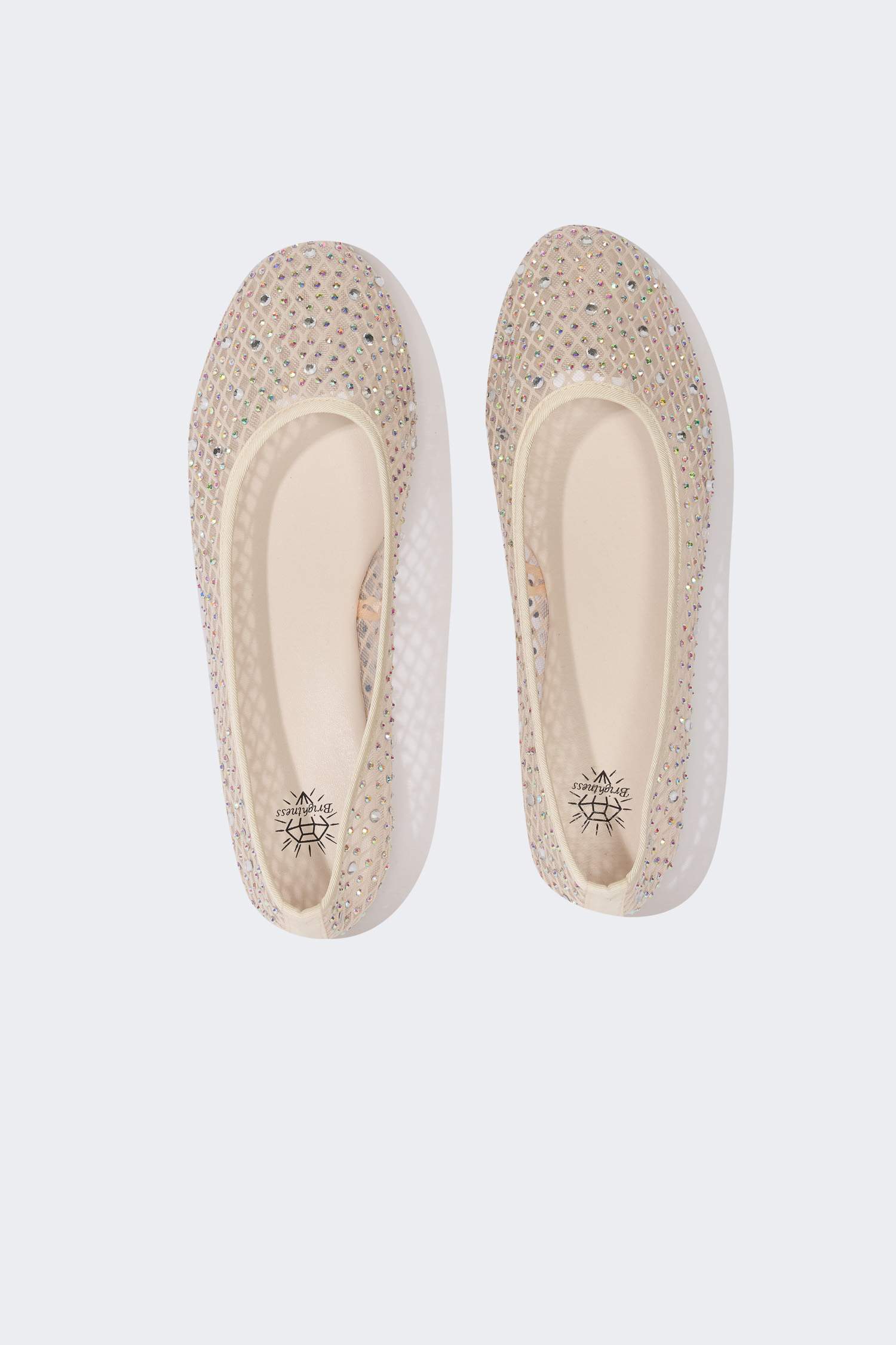 Woman Stoned Ballerina Flat Shoes