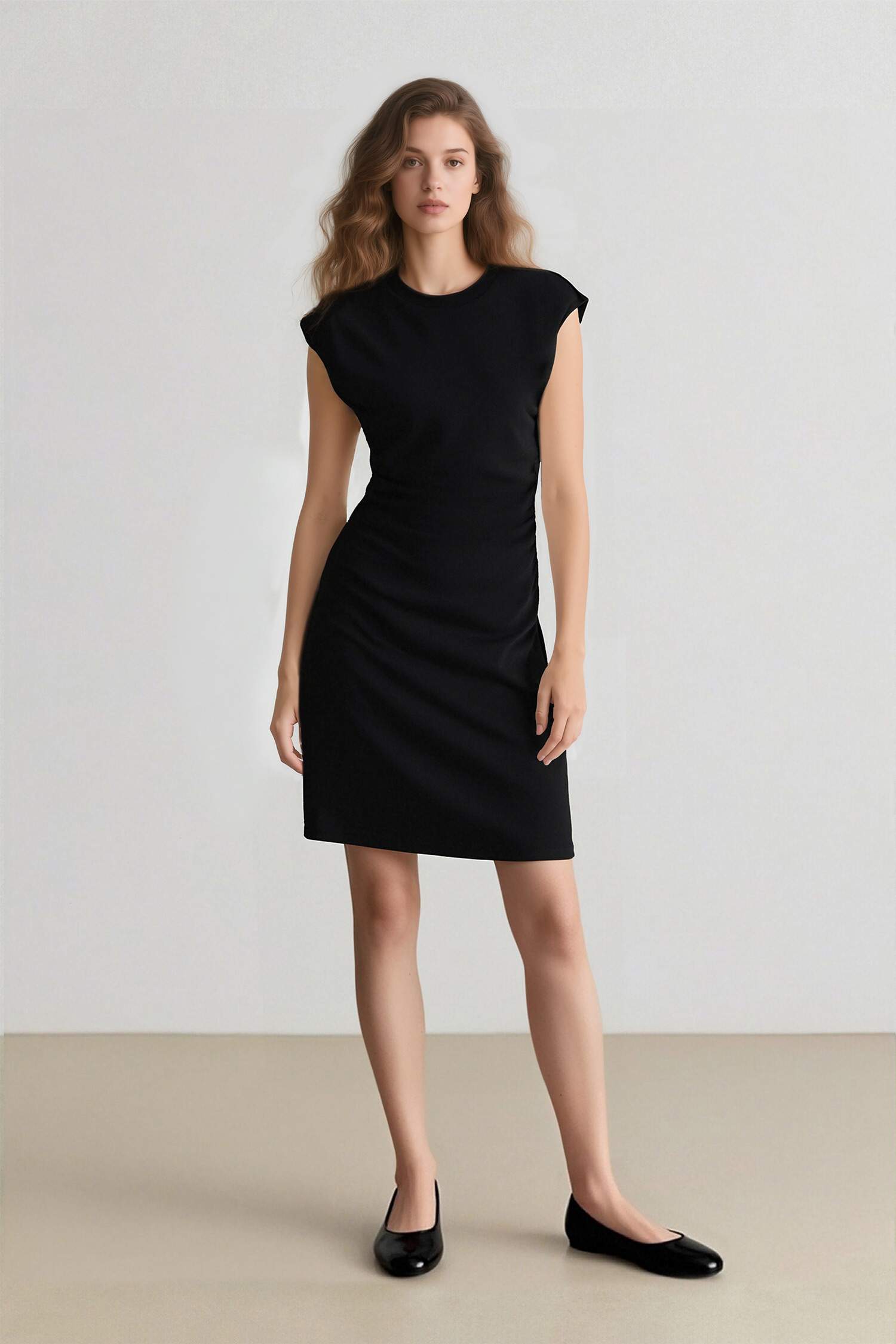 Bodycon Crew Neck Ribana Mini Dress