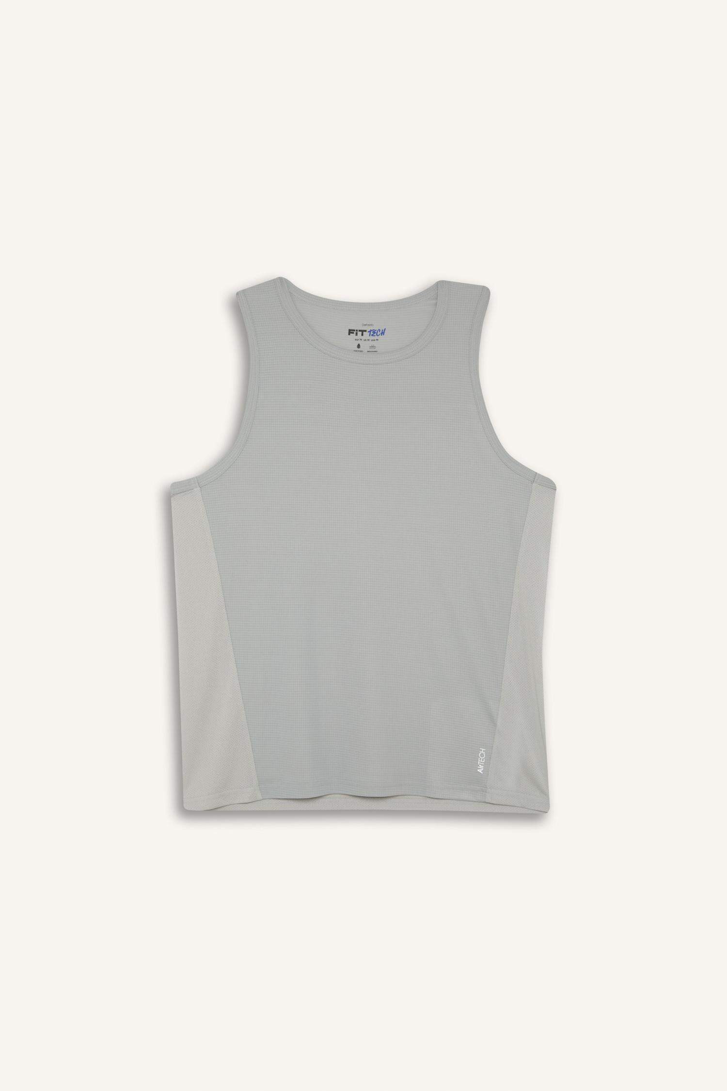 Hızlı Kuruyan Esnek Kumaş Slim Fit Dar Kesim Bisiklet Yaka Sporcu Atlet