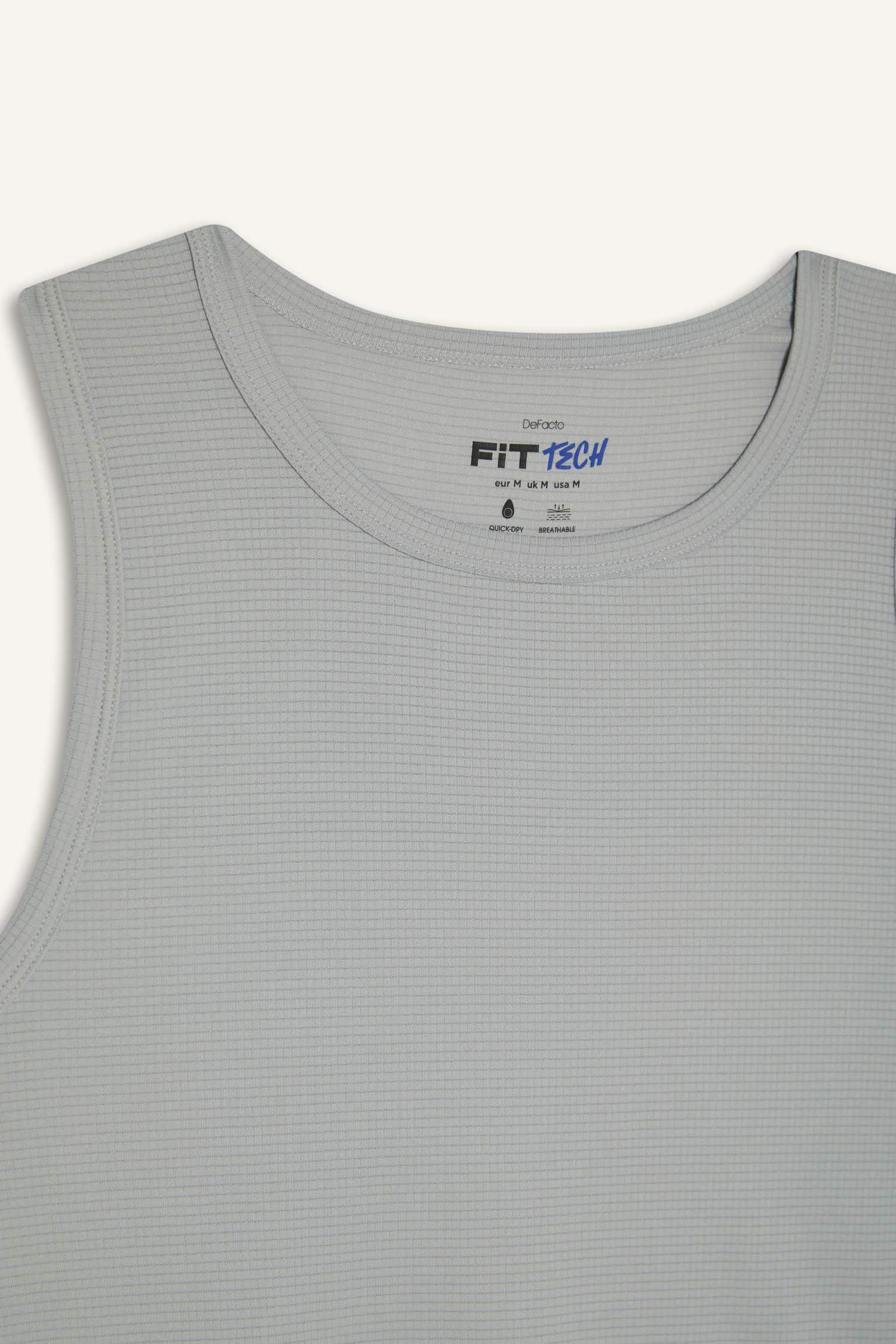 Hızlı Kuruyan Esnek Kumaş Slim Fit Dar Kesim Bisiklet Yaka Sporcu Atlet