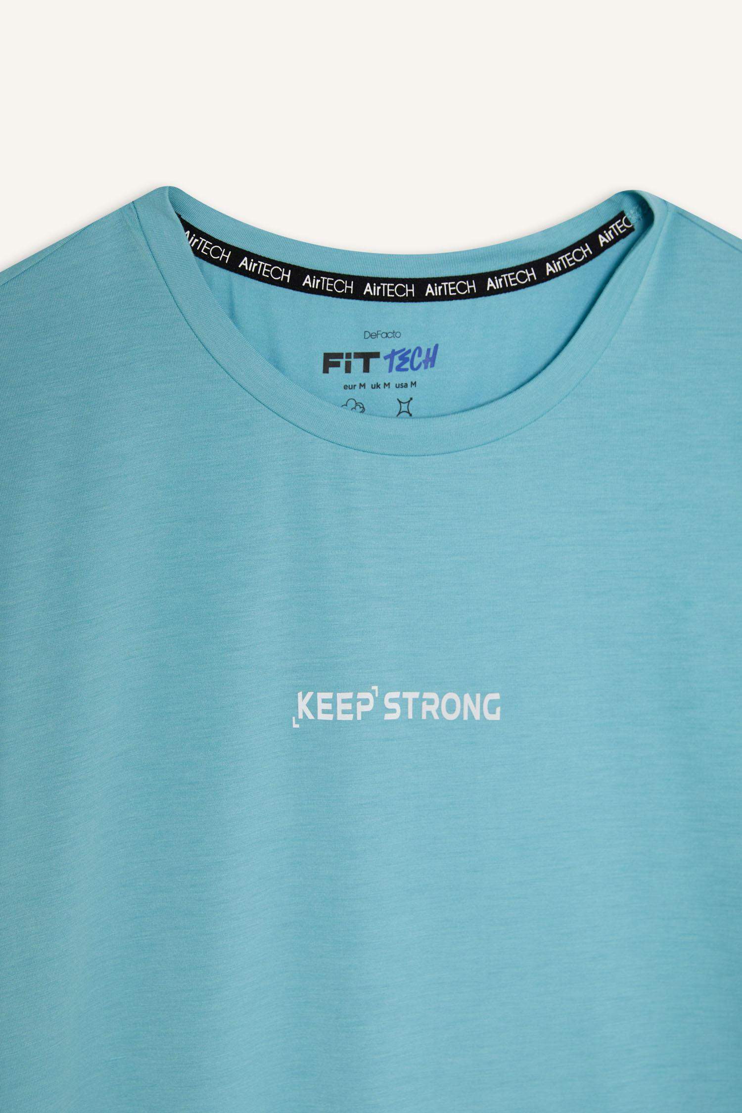 تيشيرت سليم فيت بياقة مستديرة