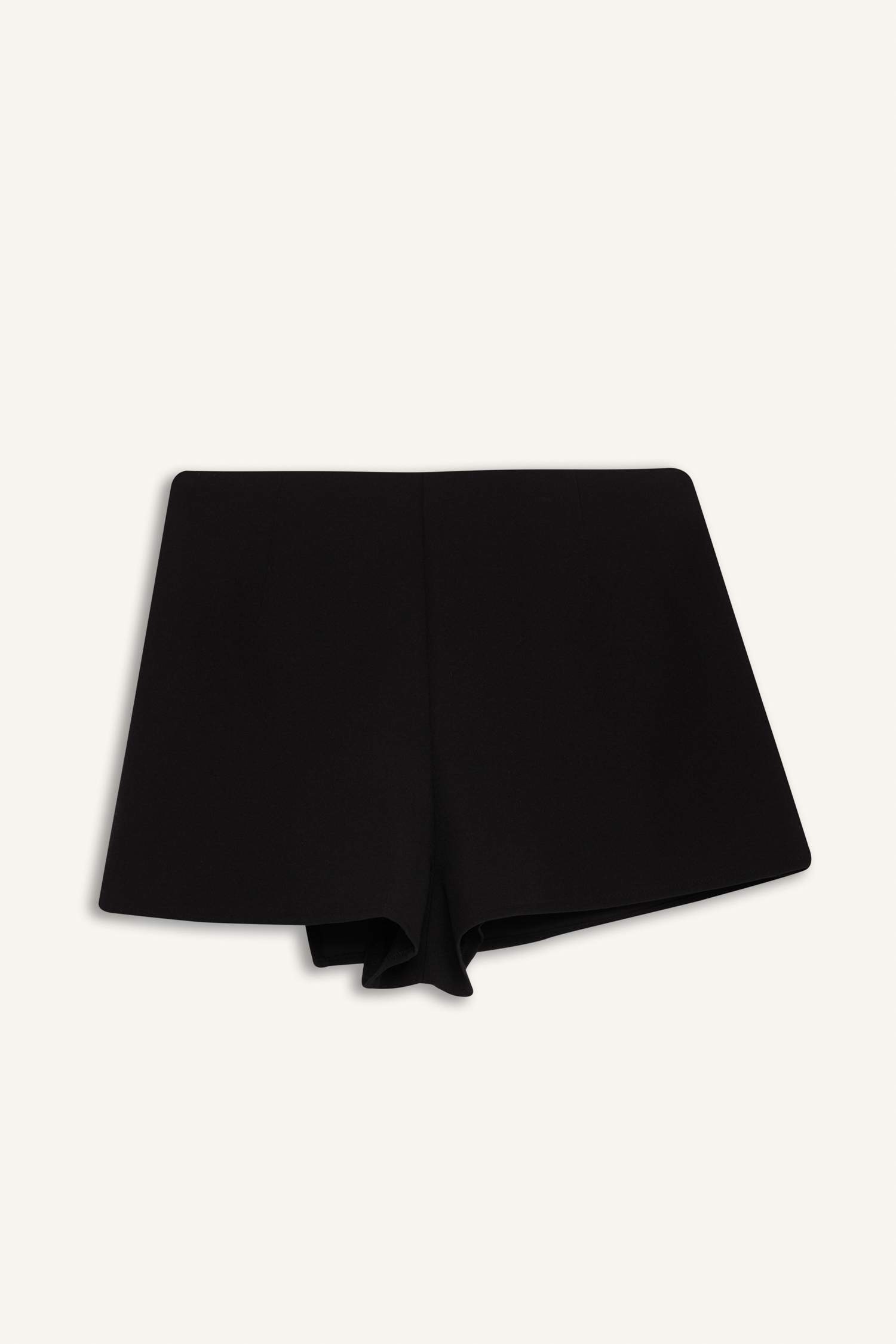 Normal Bel Basic Düz Siyah Şort Etek