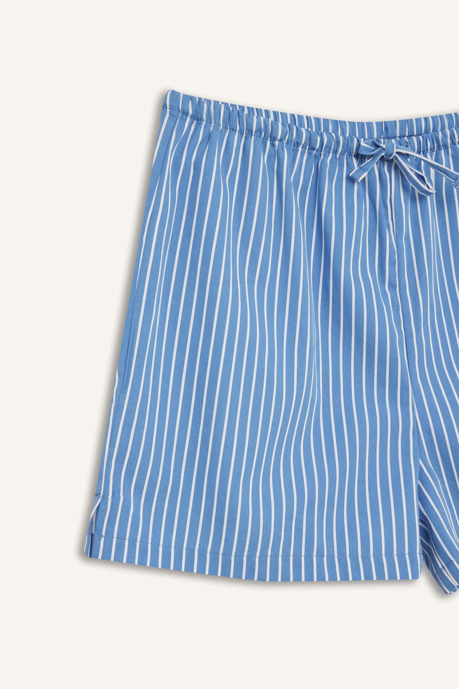 Fall in Love Çizgili Kısa Boy Poplin 2'li Şort Alt