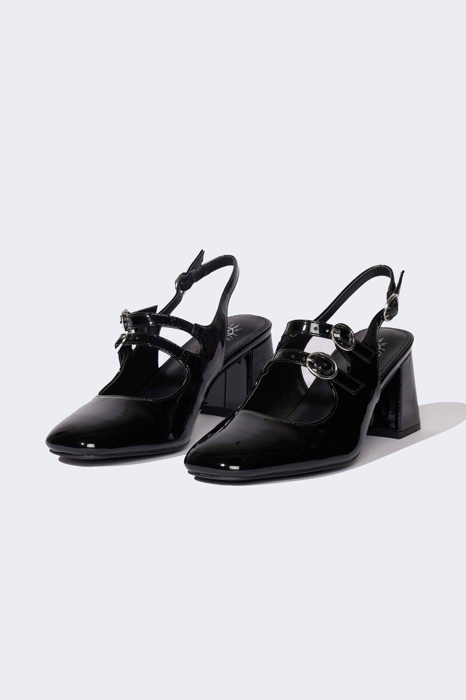 Woman Faux Leather Heeled Sandals