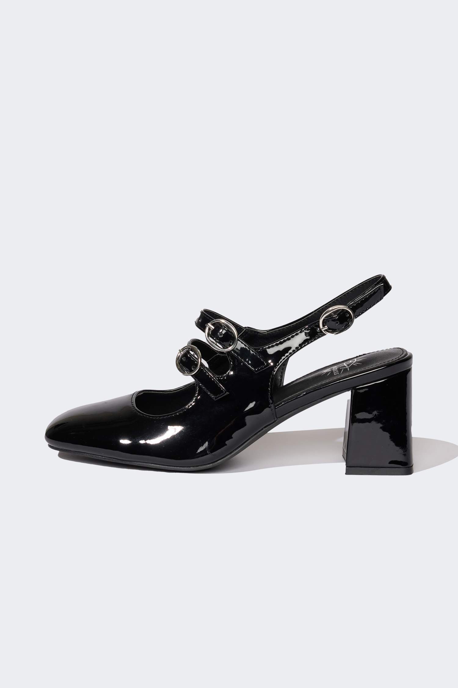 Woman Faux Leather Heeled Sandals