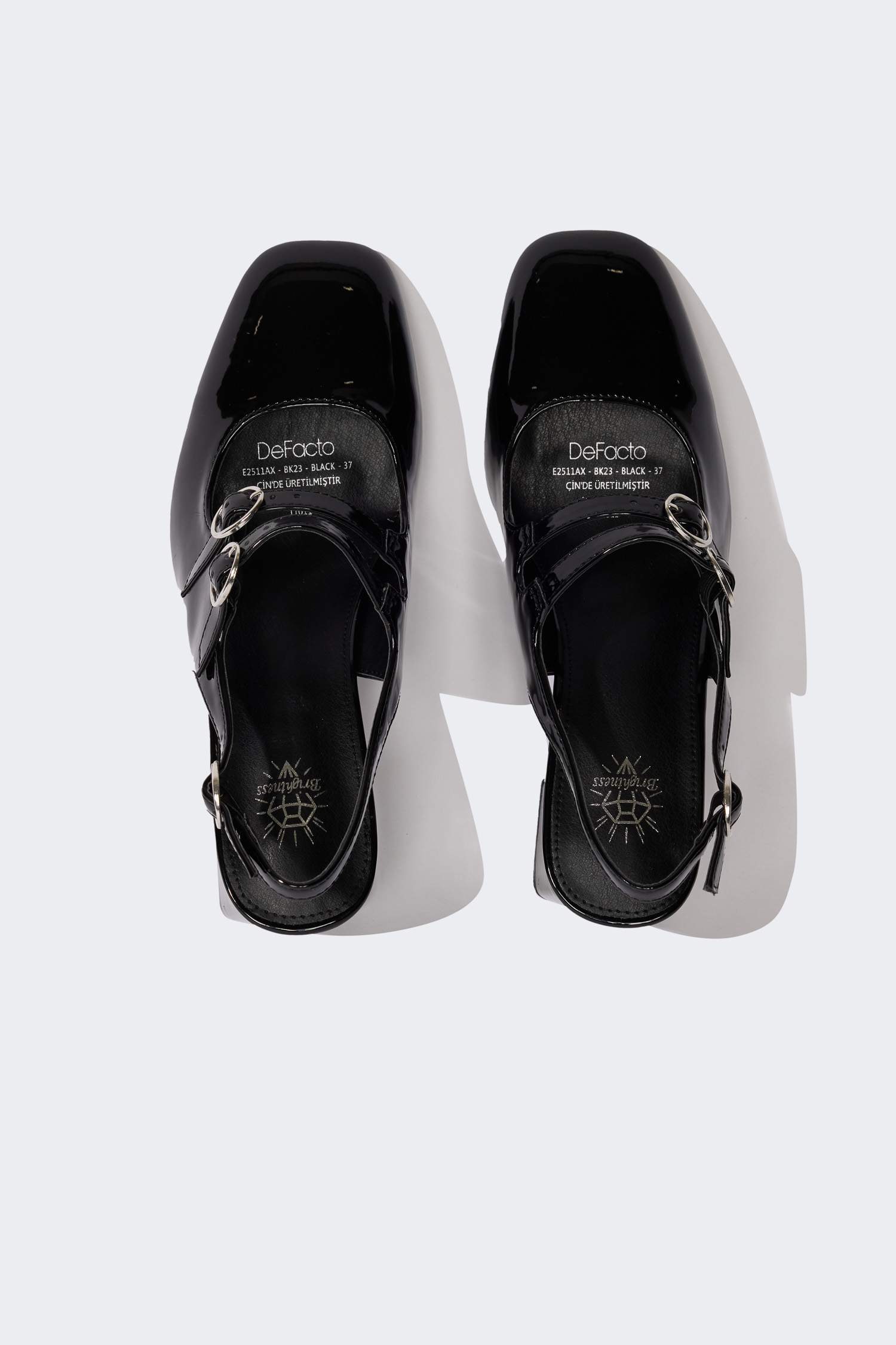 Woman Faux Leather Heeled Sandals