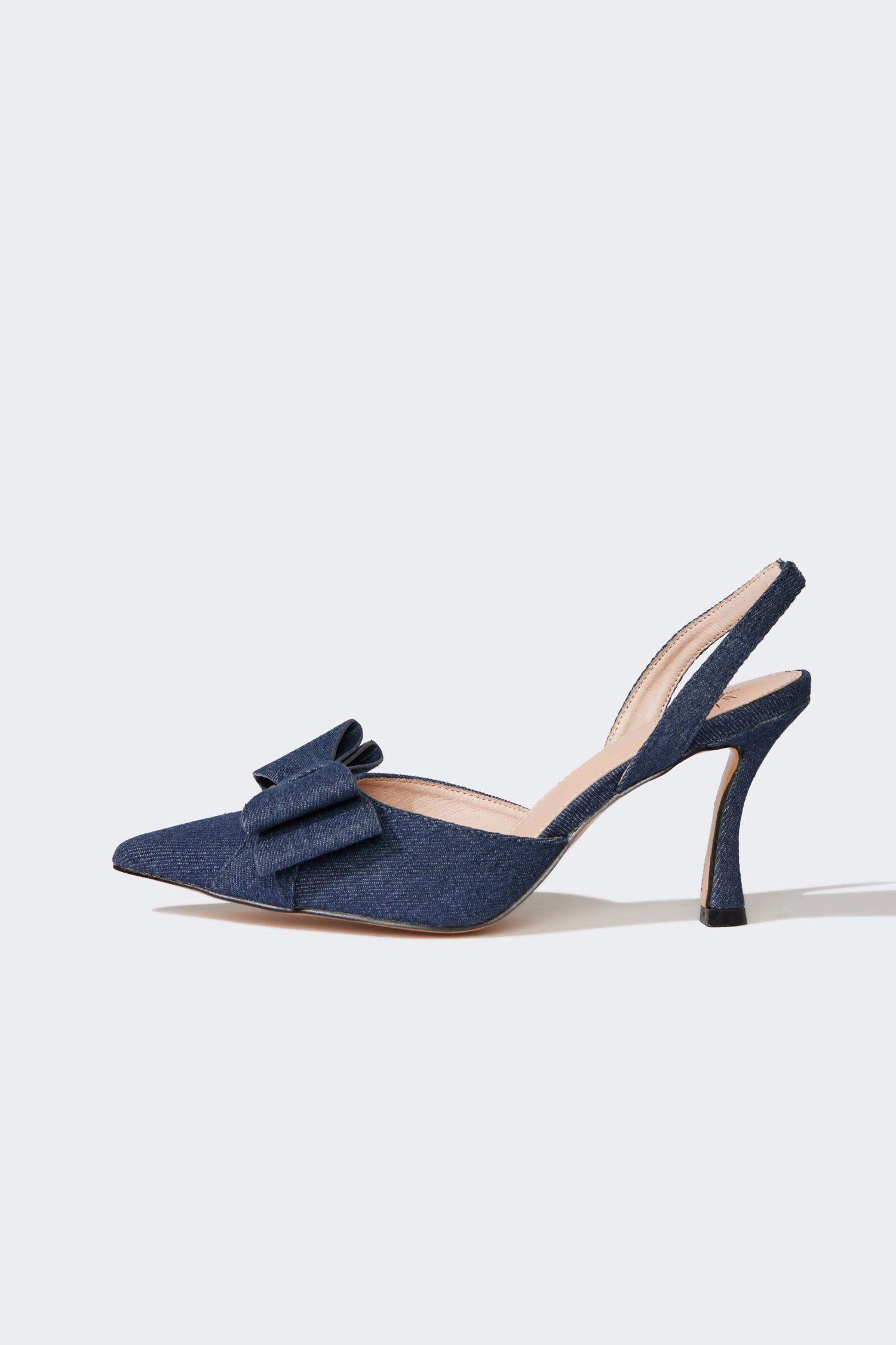 Woman Denim Heeled Sandals