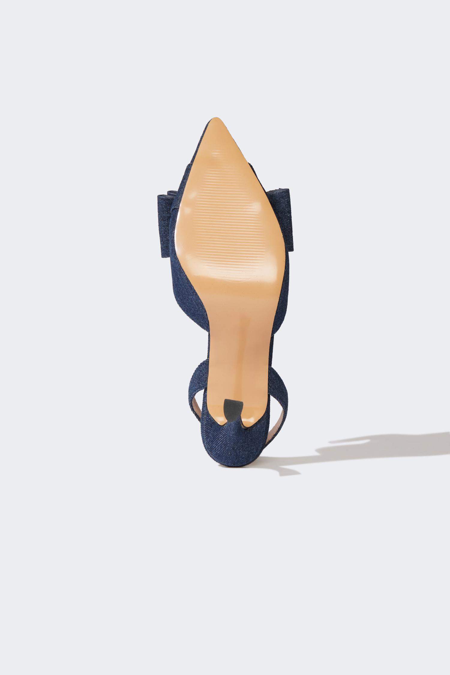 Woman Denim Heeled Sandals