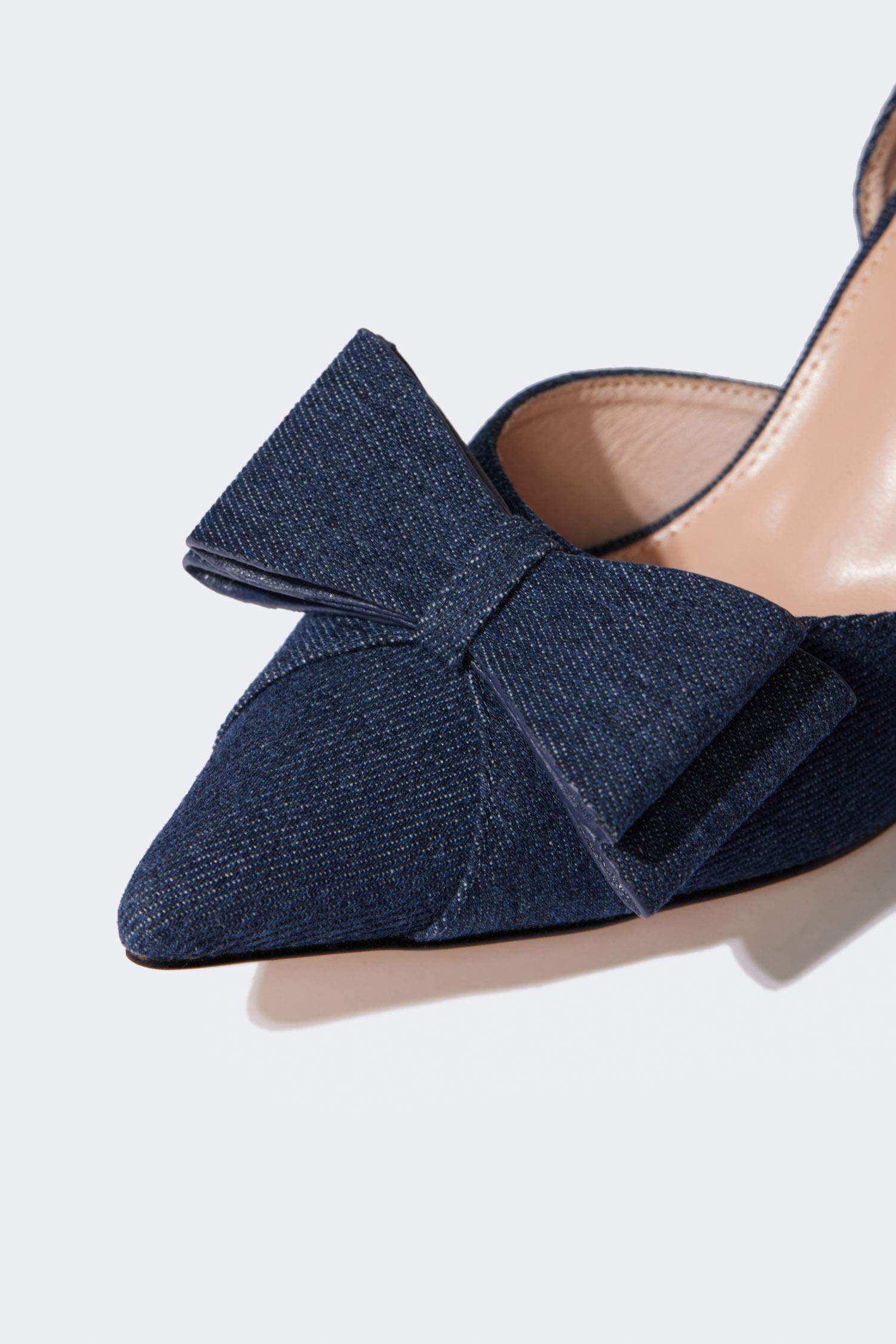 Woman Denim Heeled Sandals