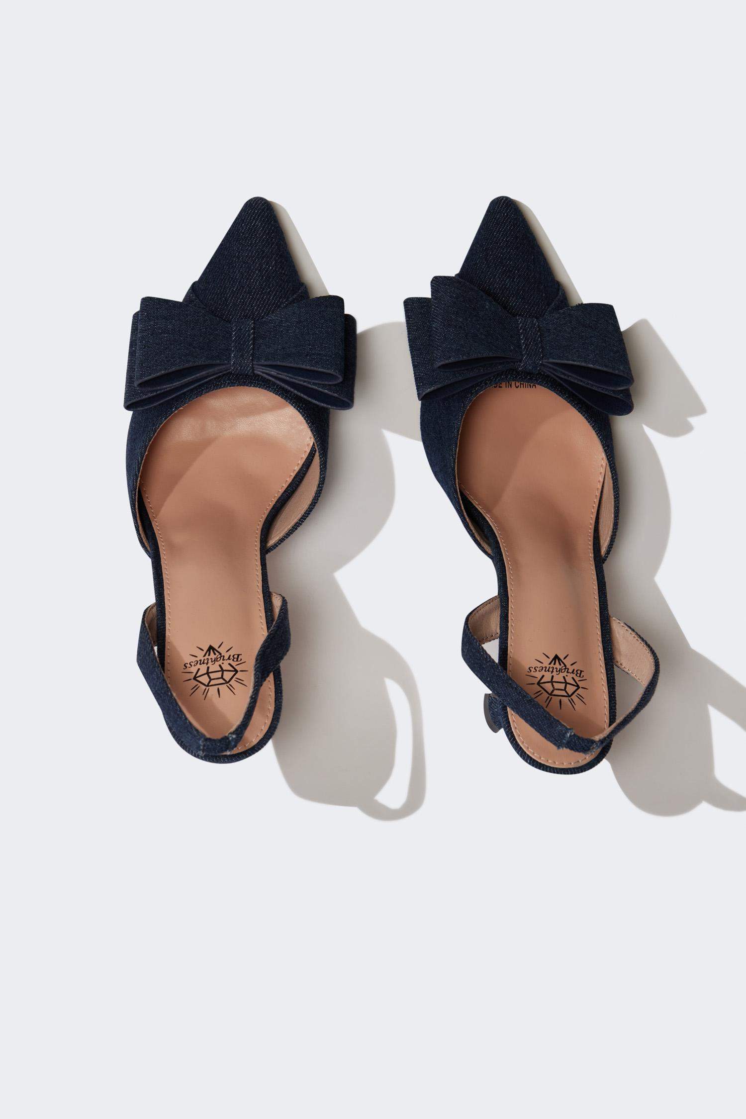 Woman Denim Heeled Sandals