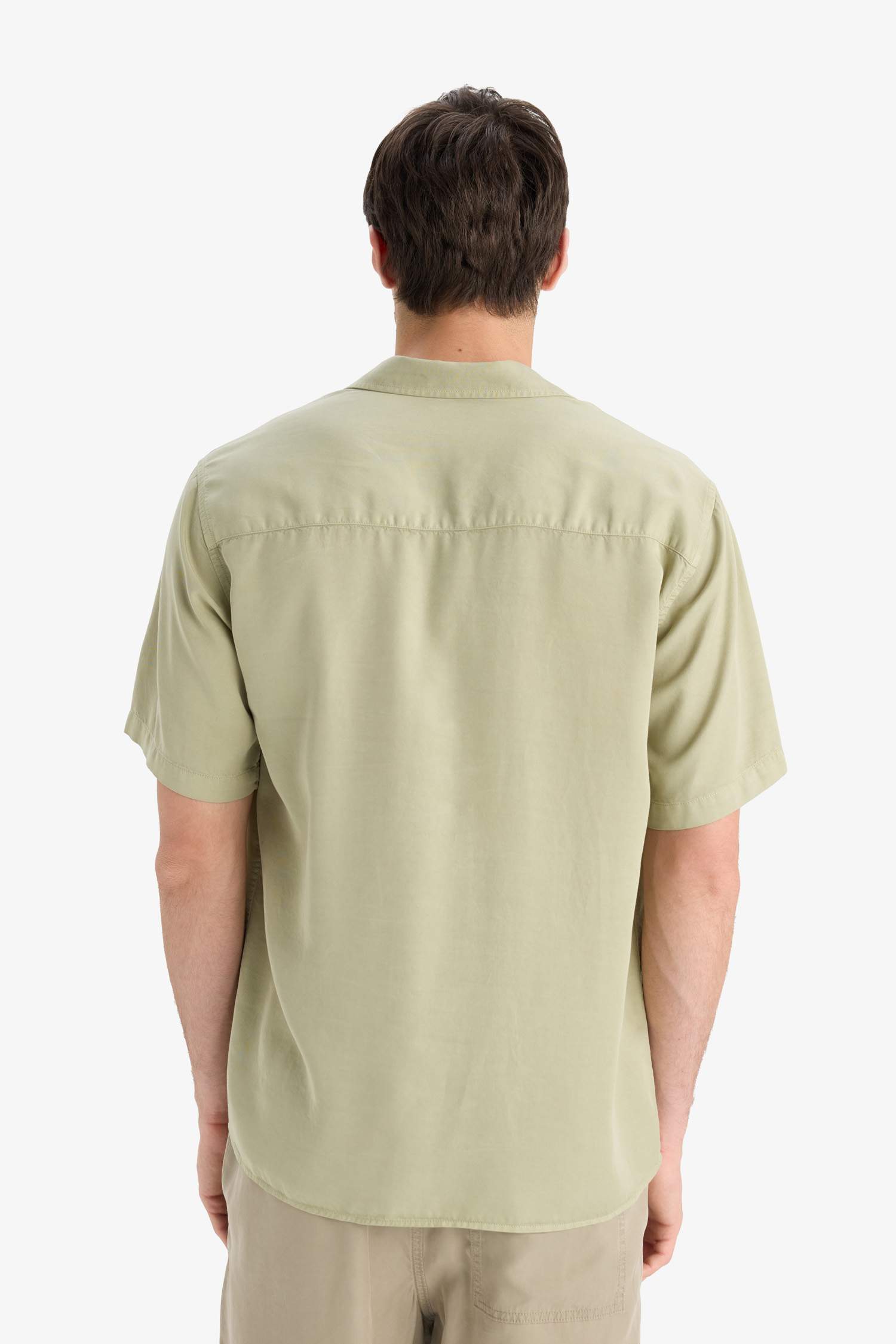 Regular Fit Tensel Kısa Kollu Gömlek