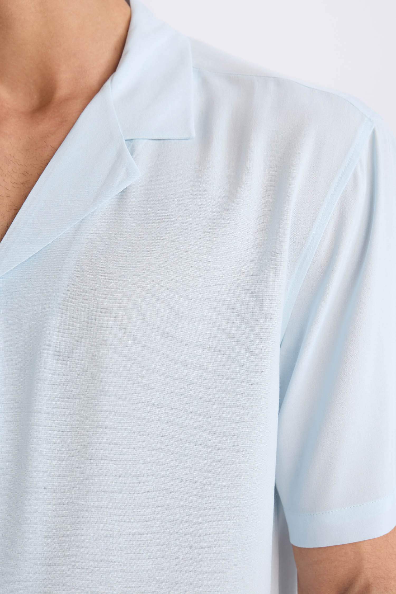 Regular Fit Apache Neck Short Sleeve Shirt