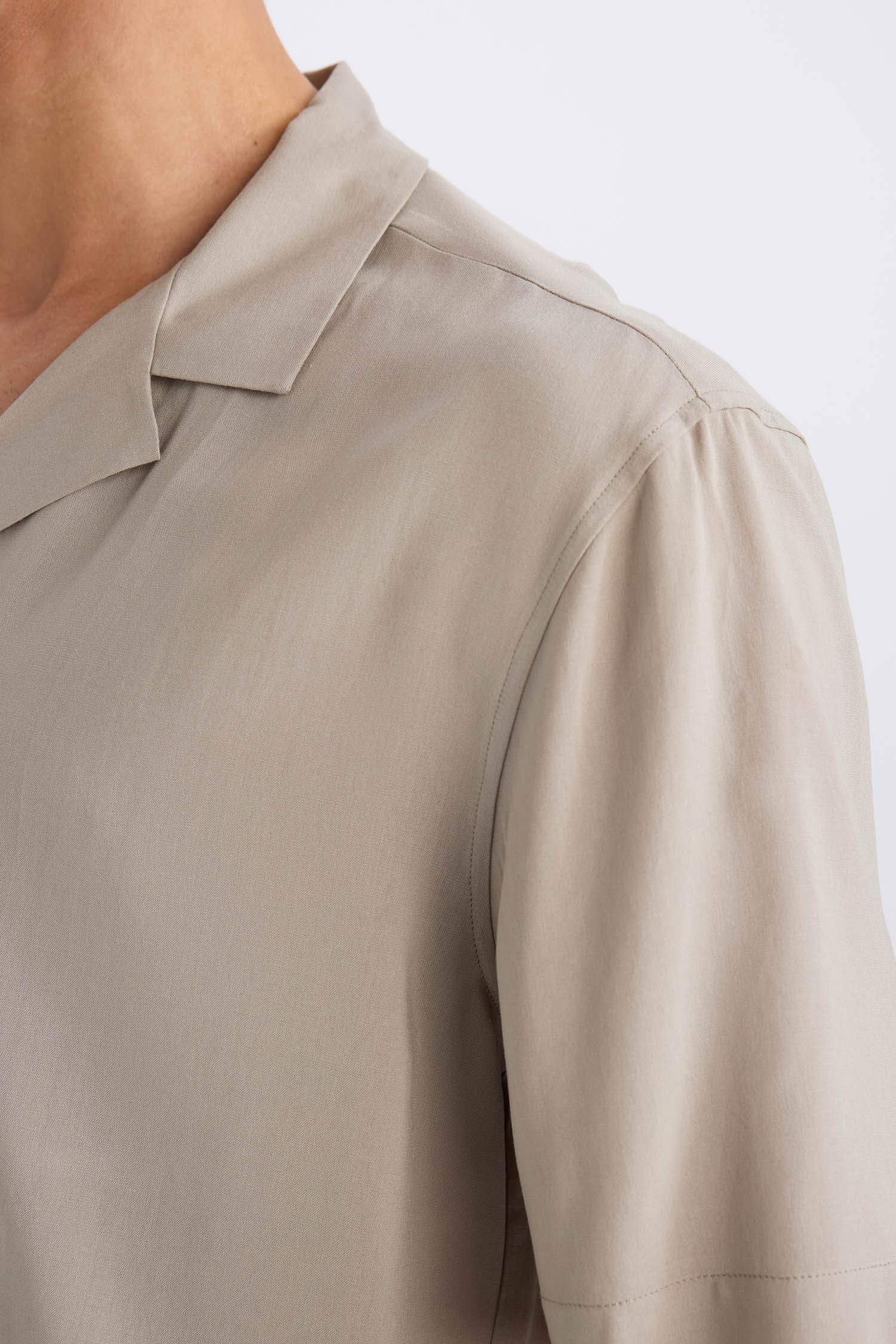 Regular Fit Apache Neck Short Sleeve Shirt