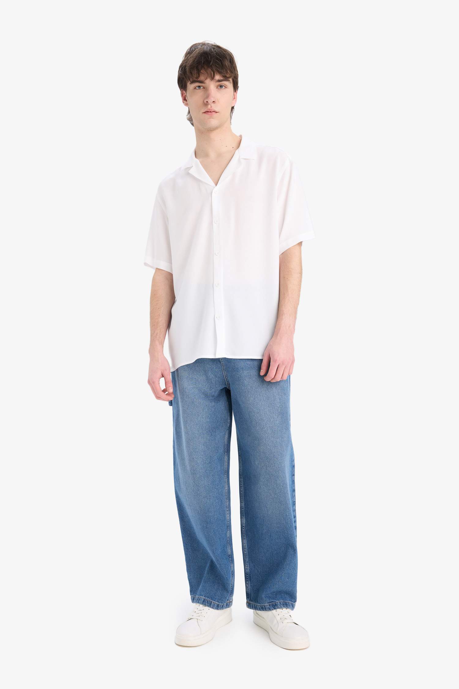 قميص صيفي نص ردن قصة عادية بياخة عالية