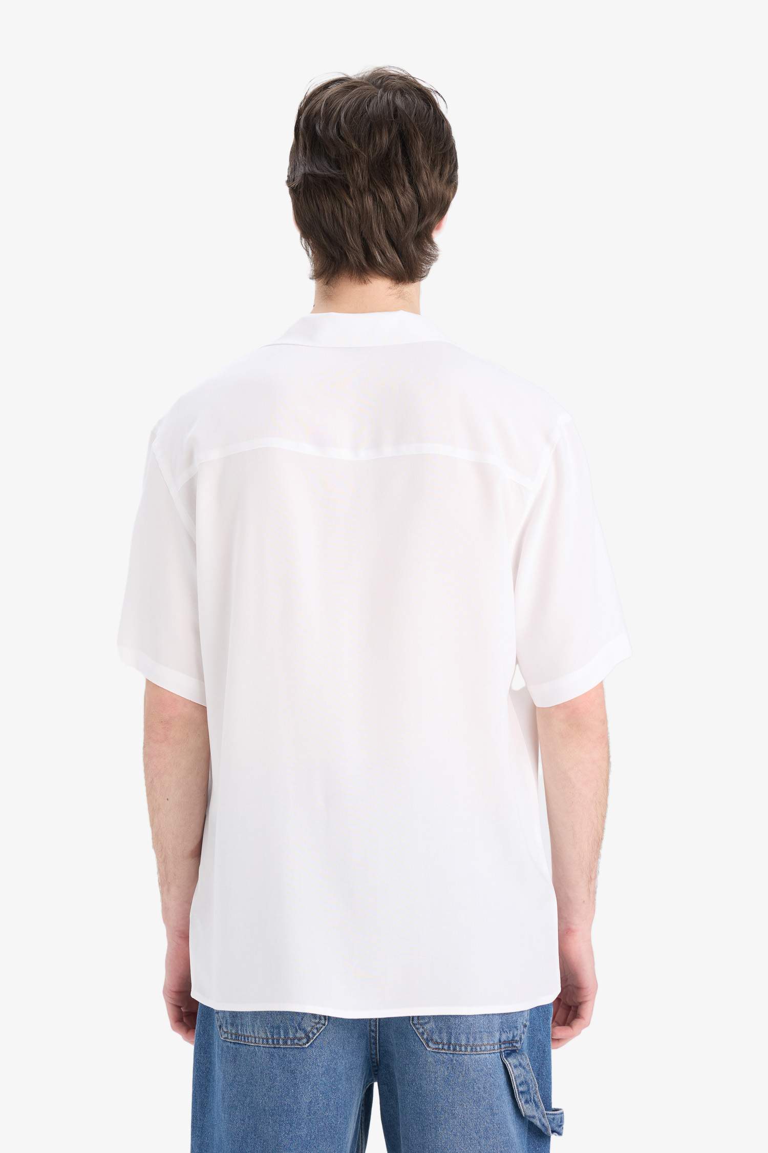 قميص صيفي نص ردن قصة عادية بياخة عالية