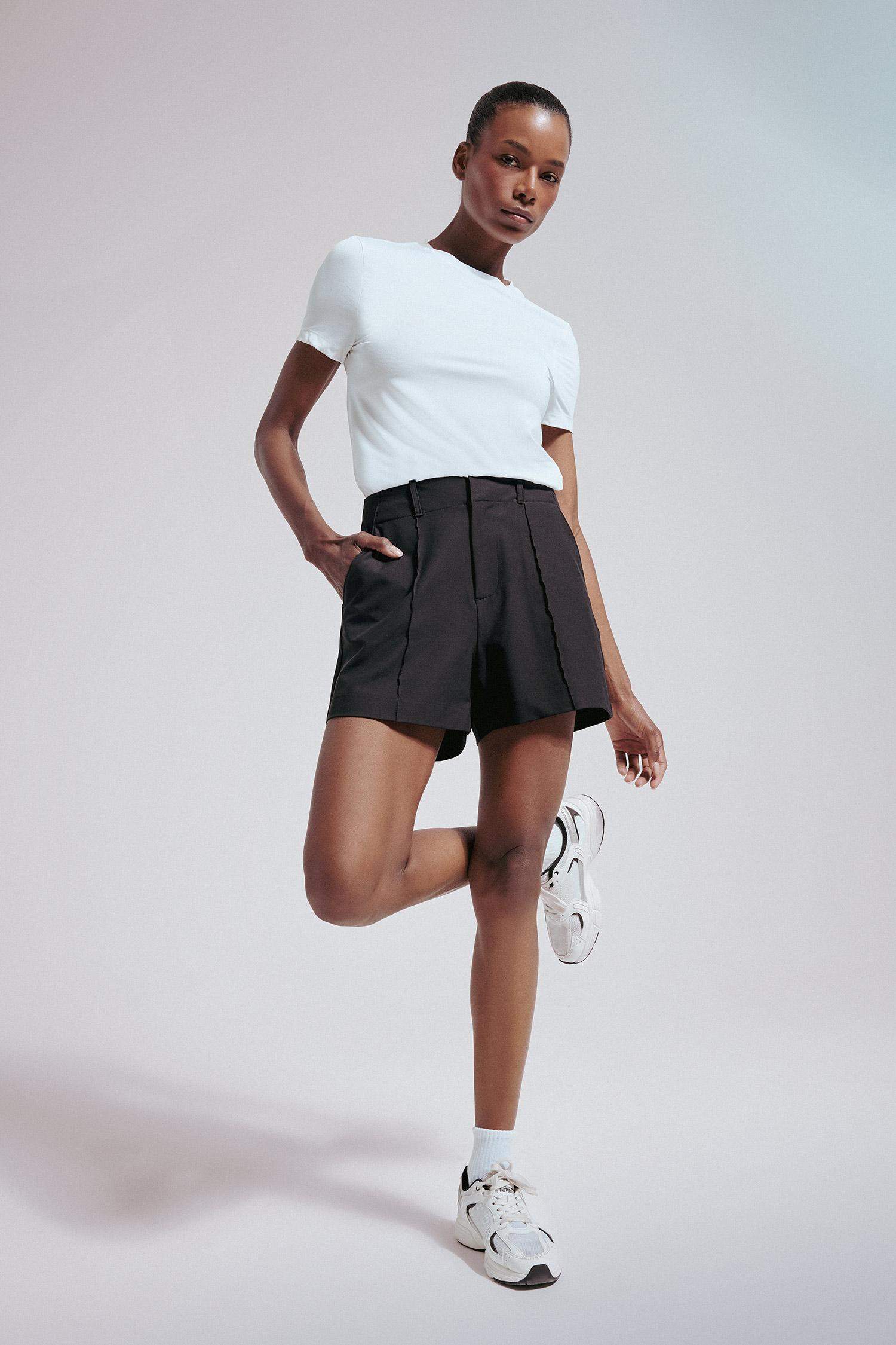 شورت منسوج قصة عادية من DeFactoFit