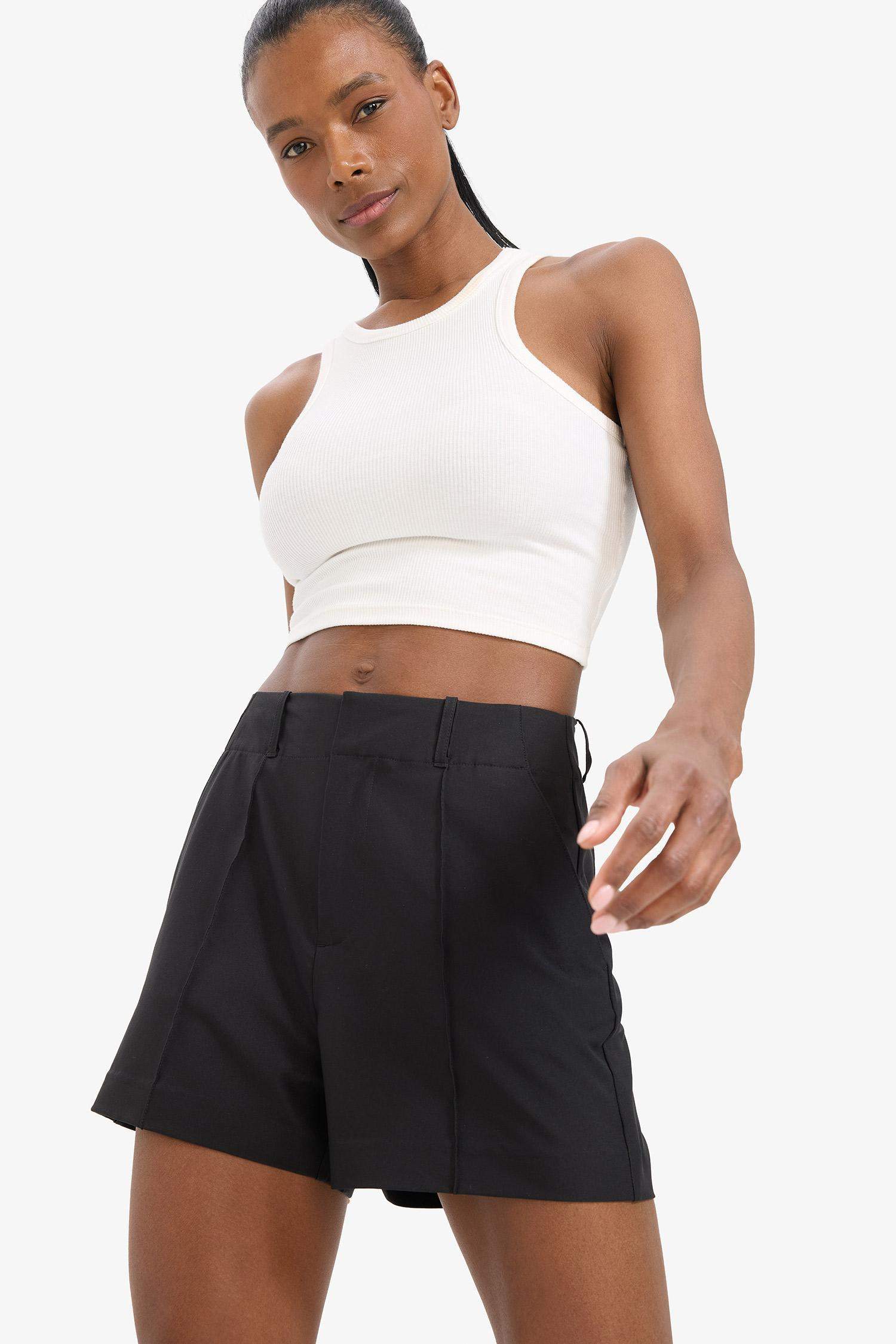 شورت منسوج قصة عادية من DeFactoFit