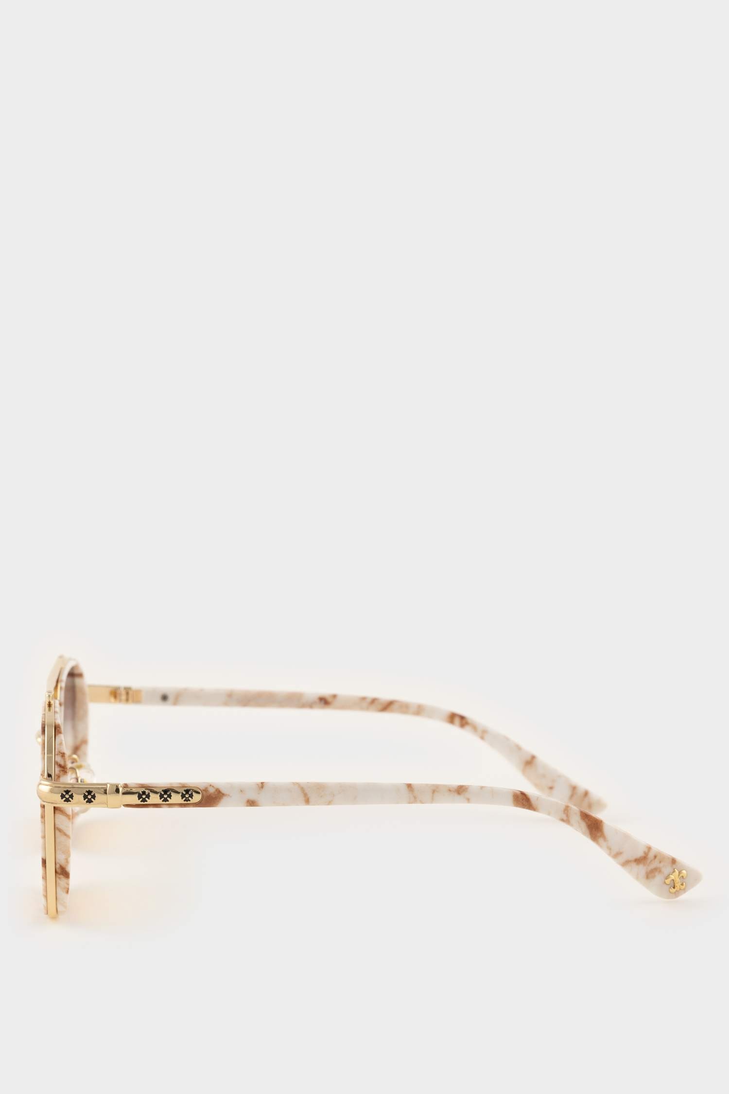 Kadın Altıgen Metal Güneş Gözlüğü