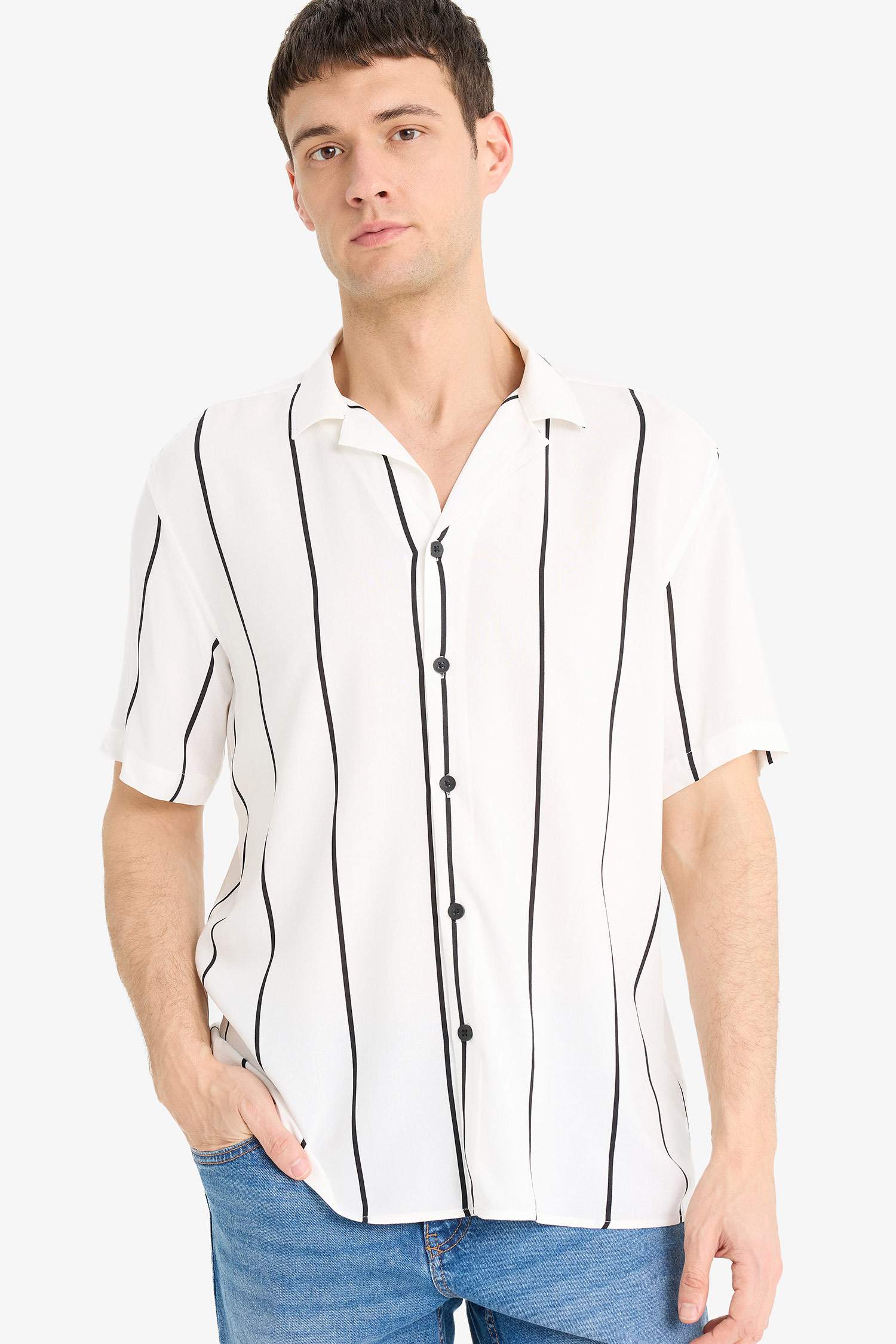 Regular Fit Striped Summer Shirt