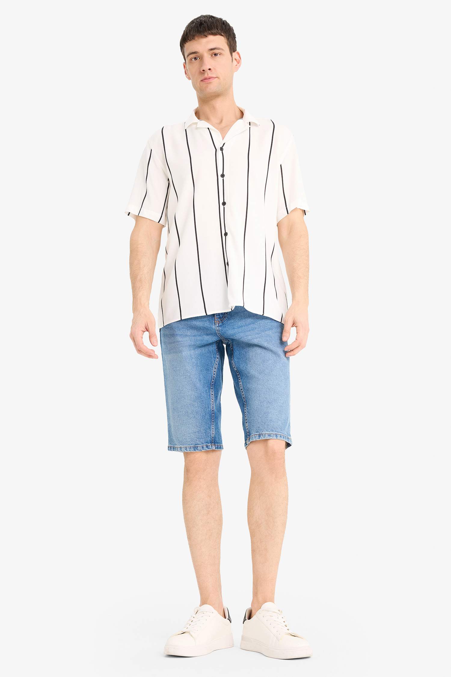Regular Fit Striped Summer Shirt