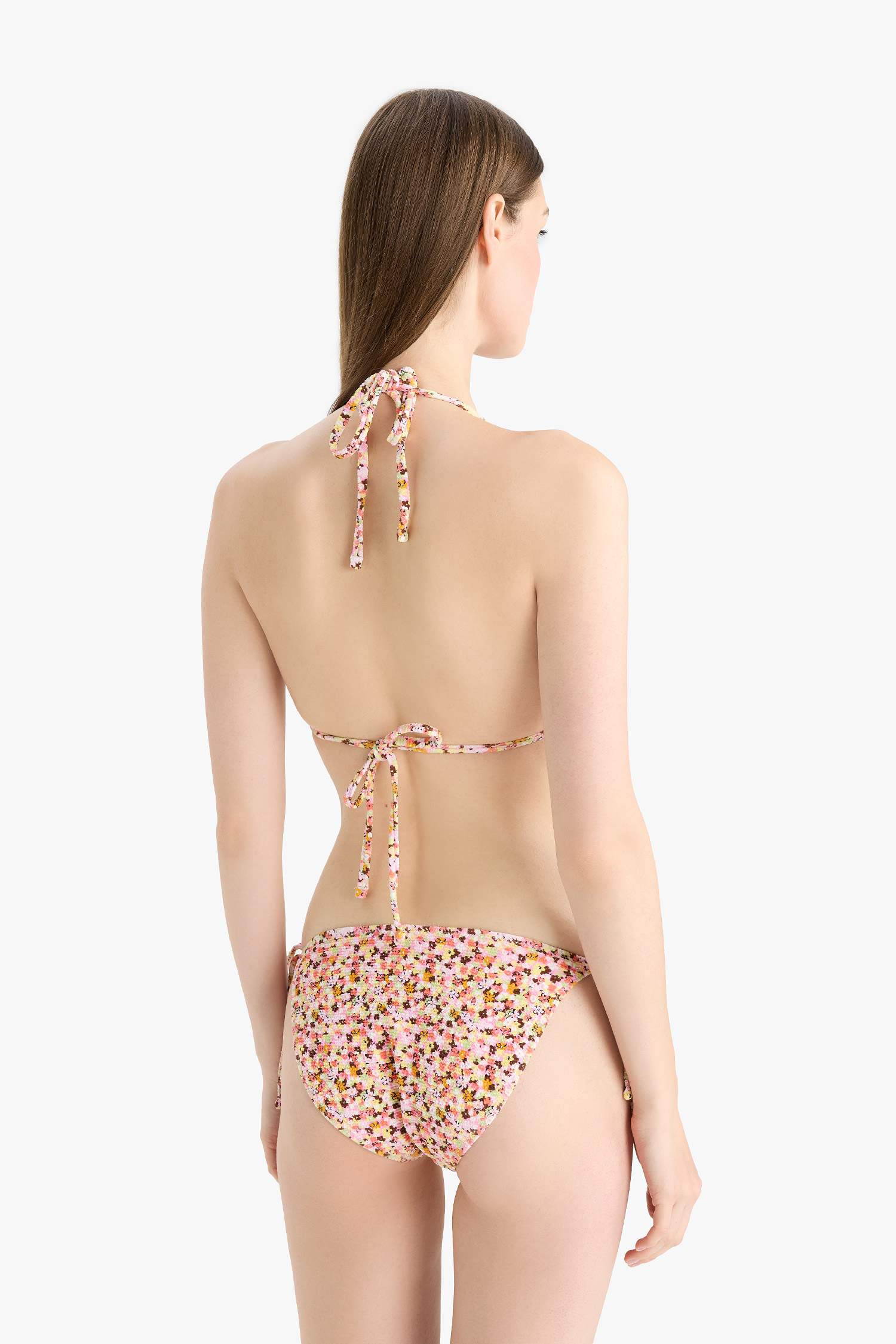 Fall in Love Regular Fit Floral Crepe Laced Bikini Bottom