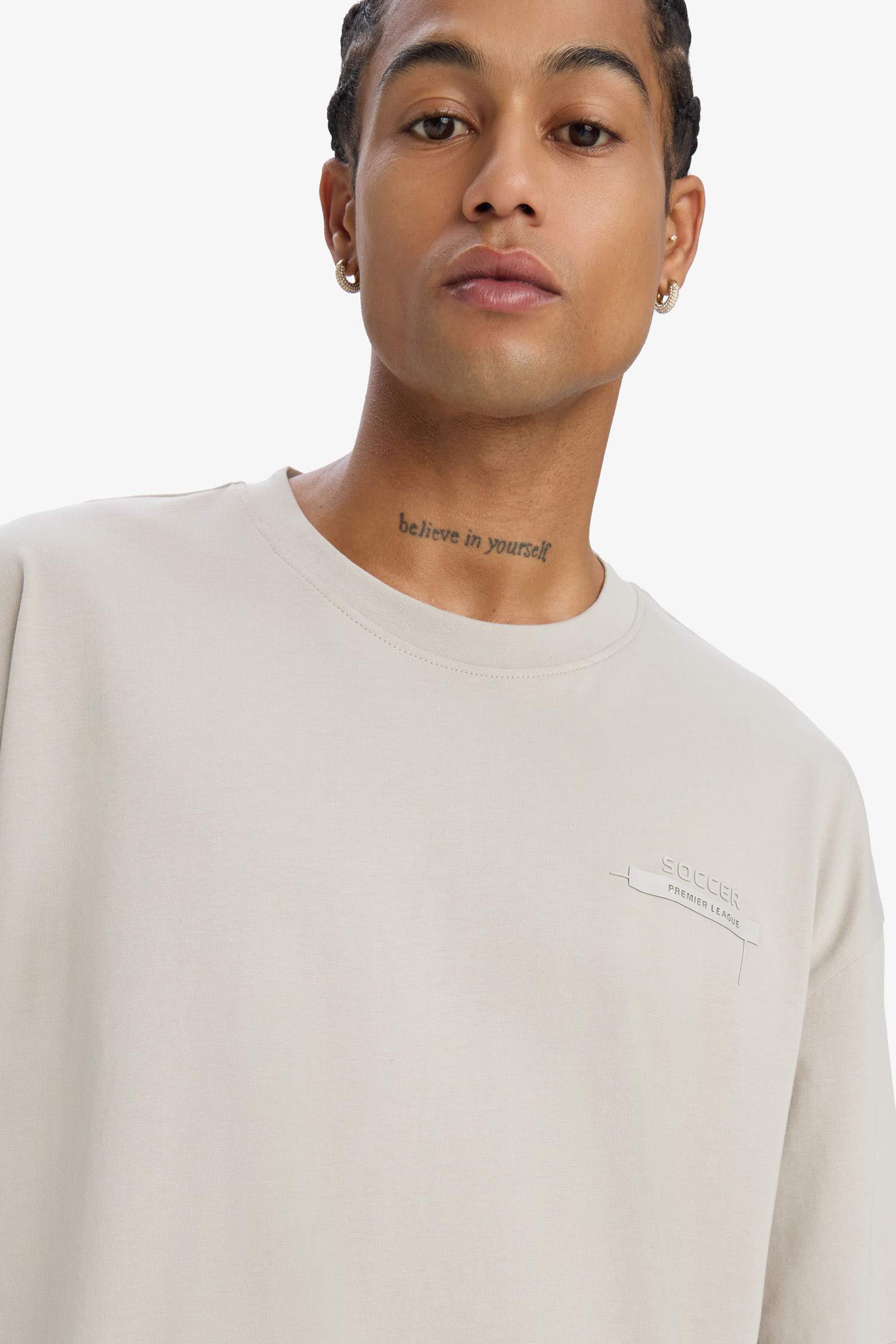 DeFactoFit оверсайз футболка с круглым вырезом с рисунком, короткий рукав