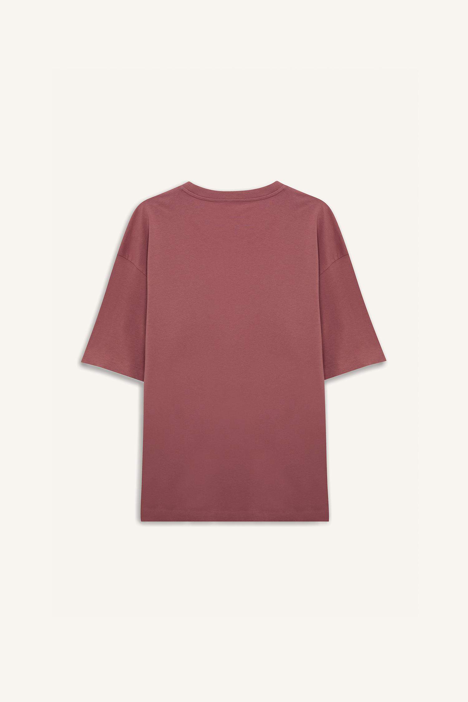 تيشيرت رياضي مطبوع اوفر سايز بياخة مستديرة من DeFactoFit